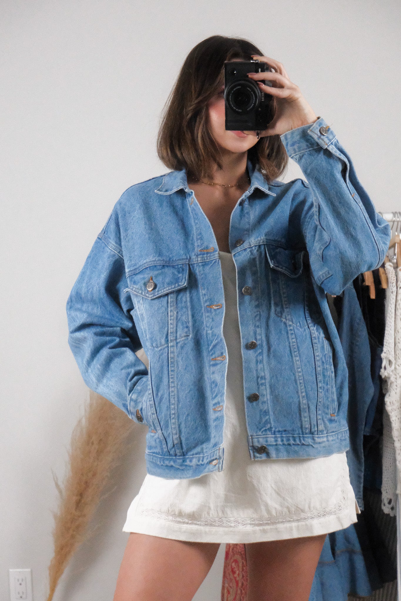 Made in USA x Vintage x Denim Embossed Jacket (XS-M)
