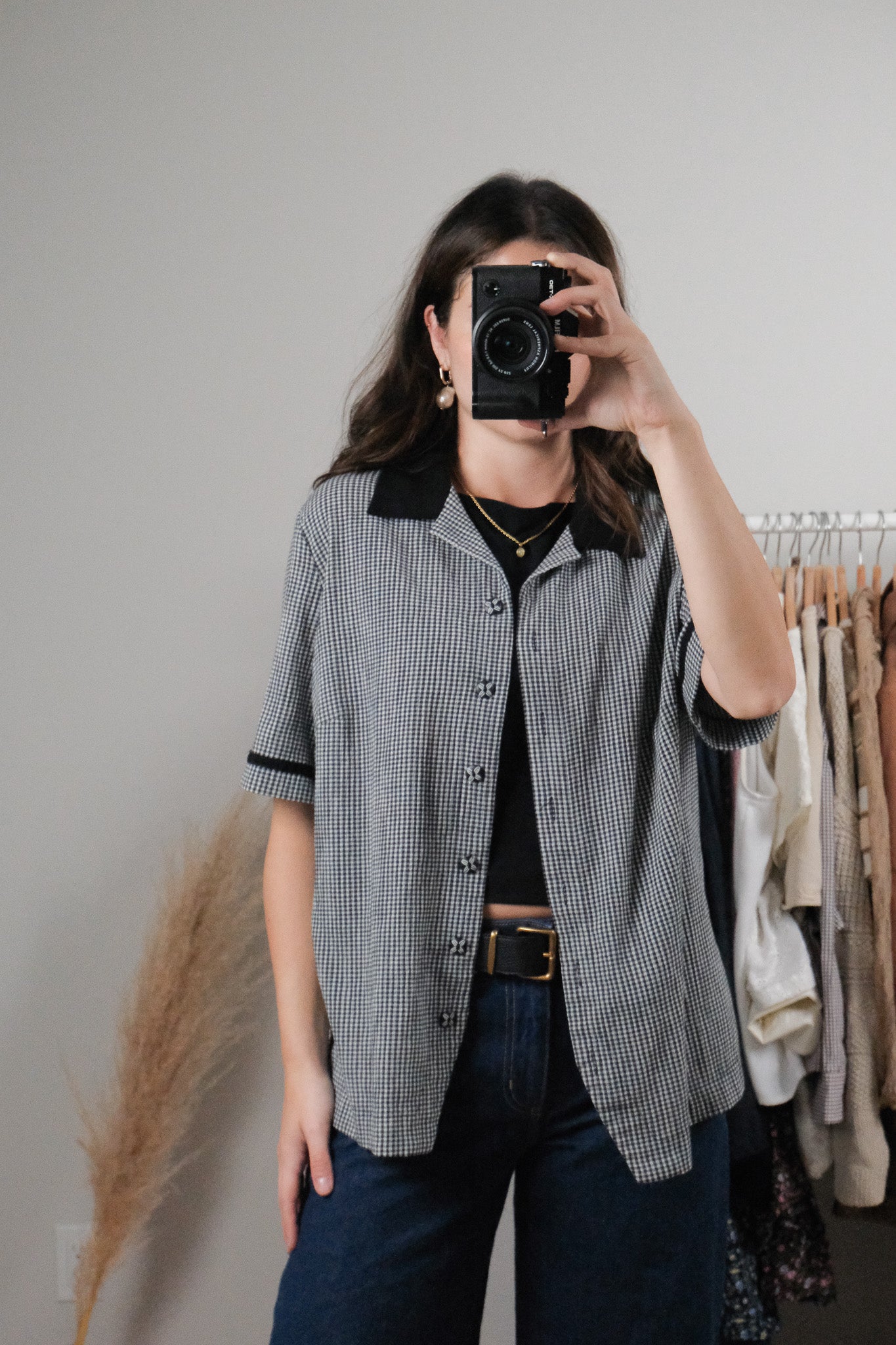 Vintage x Gingham Short-Sleeve Blouse (10)