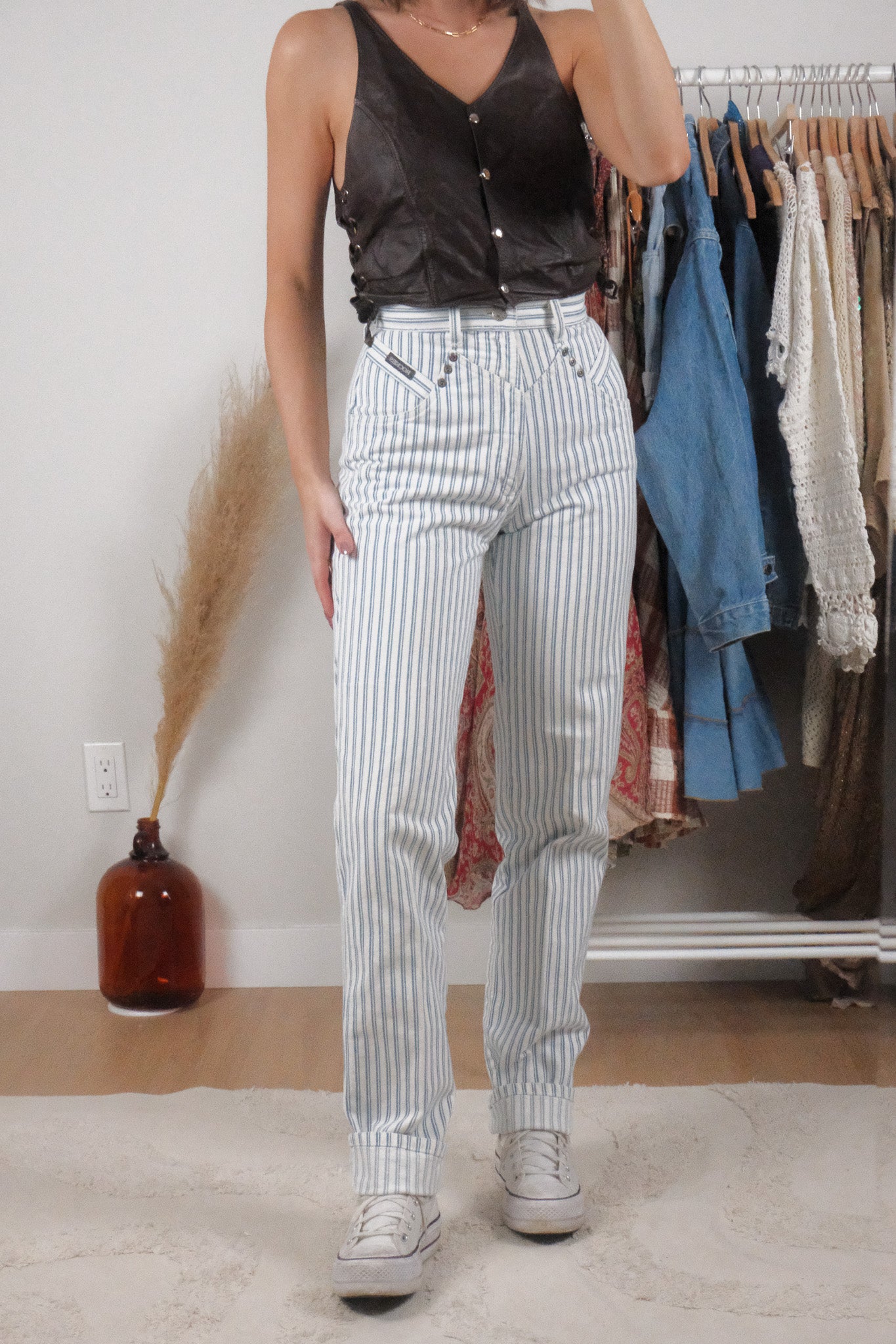 Vintage x Rockies x Cotton Striped Jeans (0)