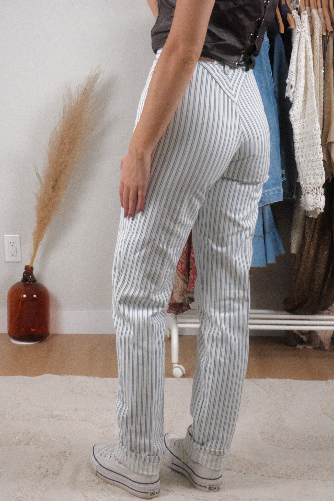 Vintage x Rockies x Cotton Striped Jeans (0)