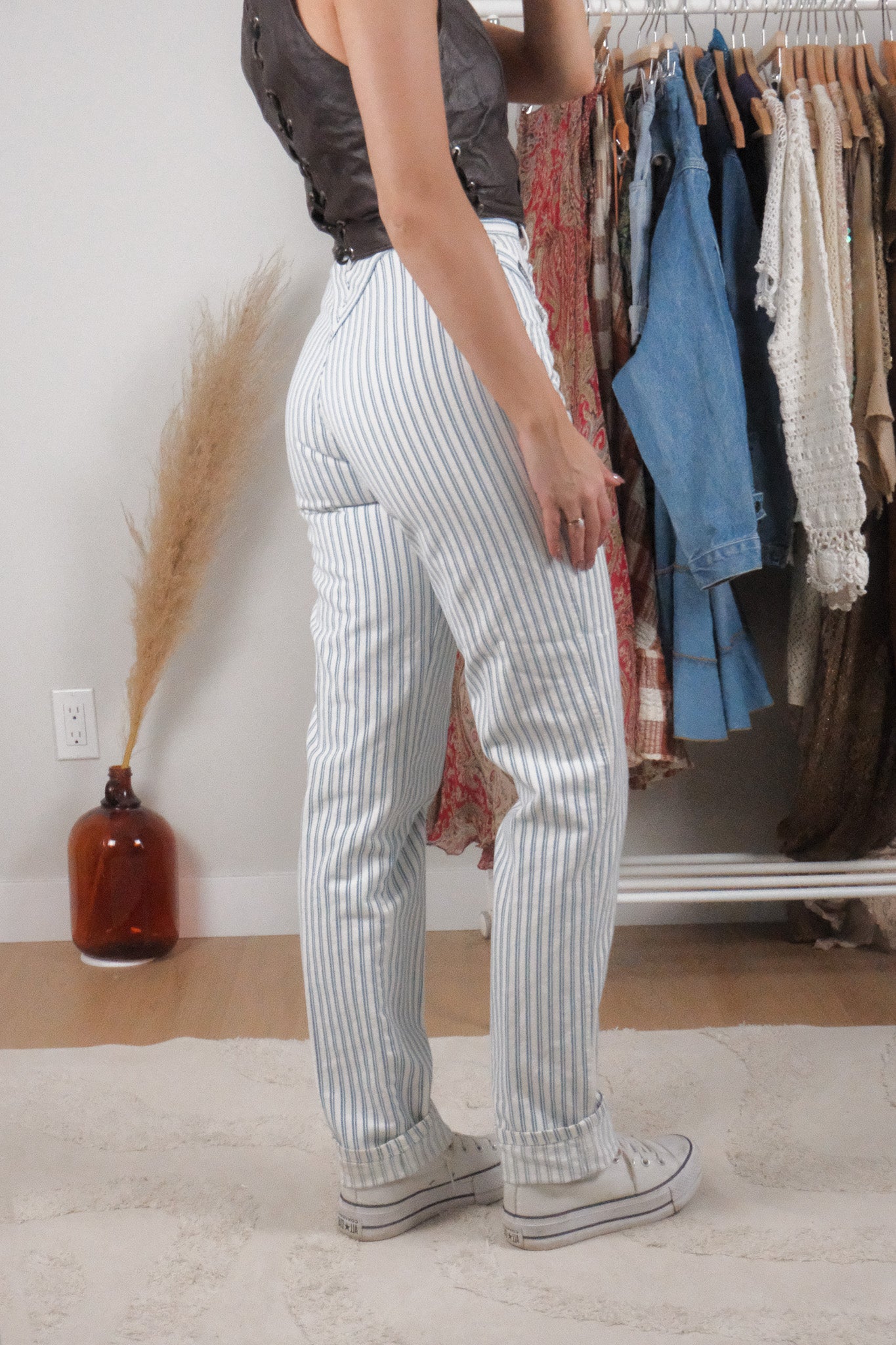 Vintage x Rockies x Cotton Striped Jeans (0)