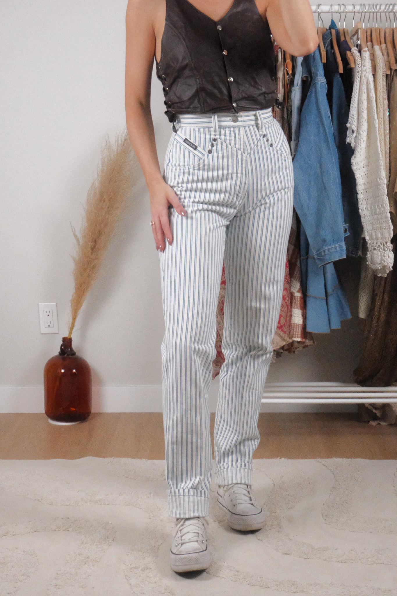 Vintage x Rockies x Cotton Striped Jeans (0)