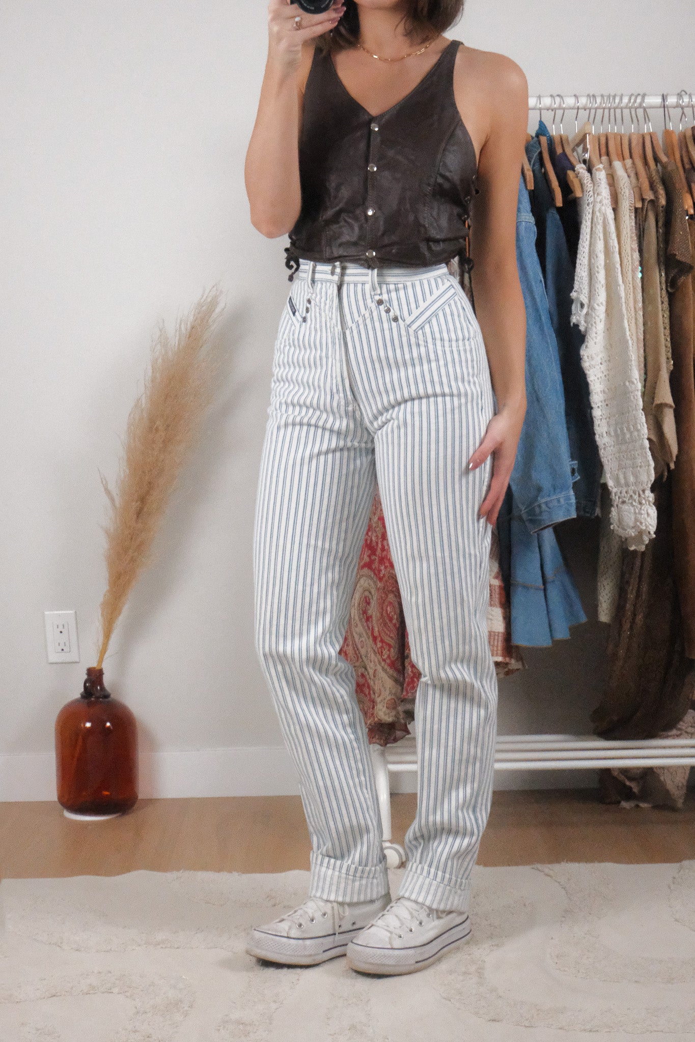 Vintage x Rockies x Cotton Striped Jeans (0)