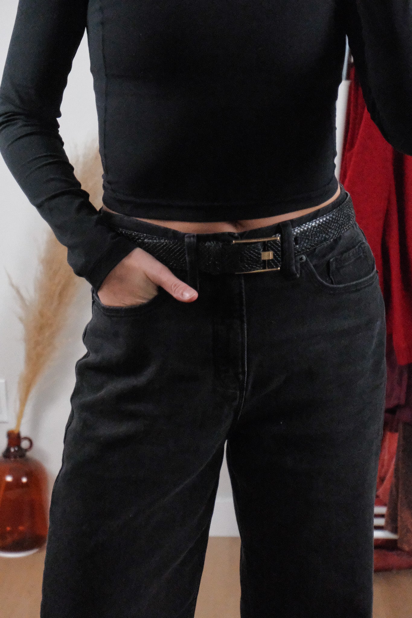 Vintage x Calvin Klein x Leather Belt (S)