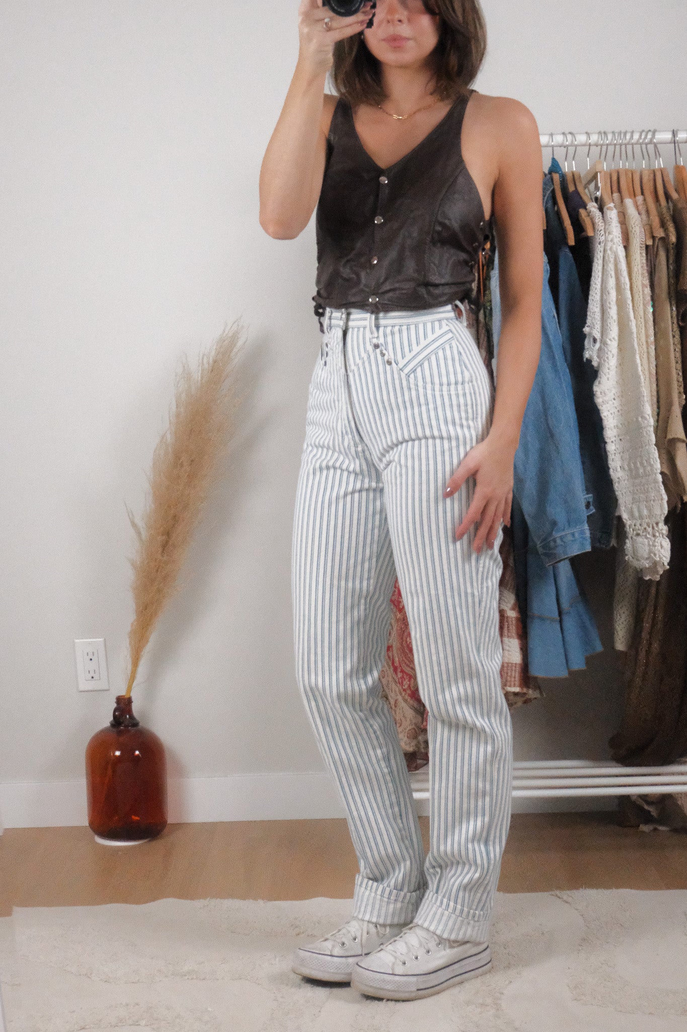 Vintage x Rockies x Cotton Striped Jeans (0)