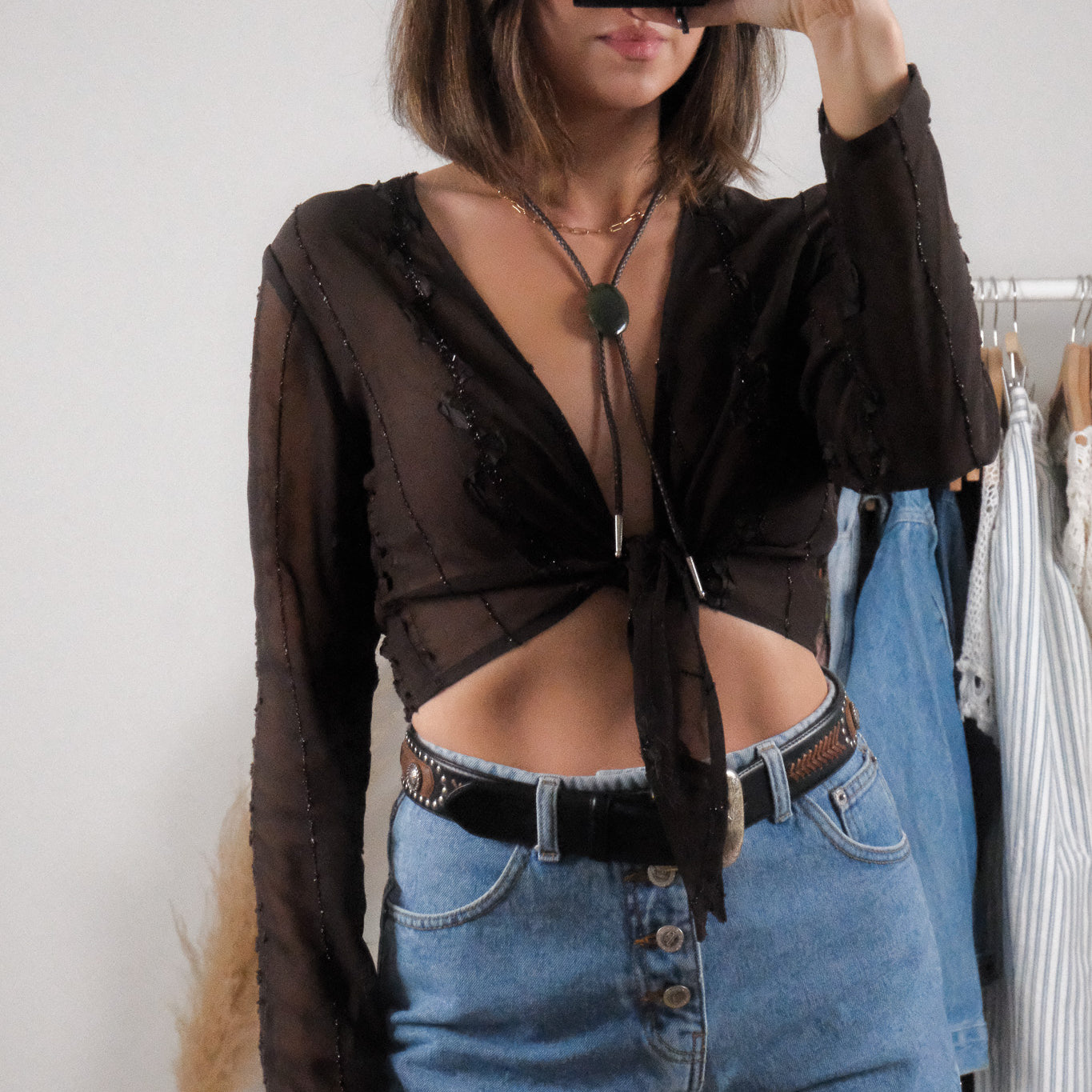 Sourced in Japan x Vintage x Leather Bolo Tie