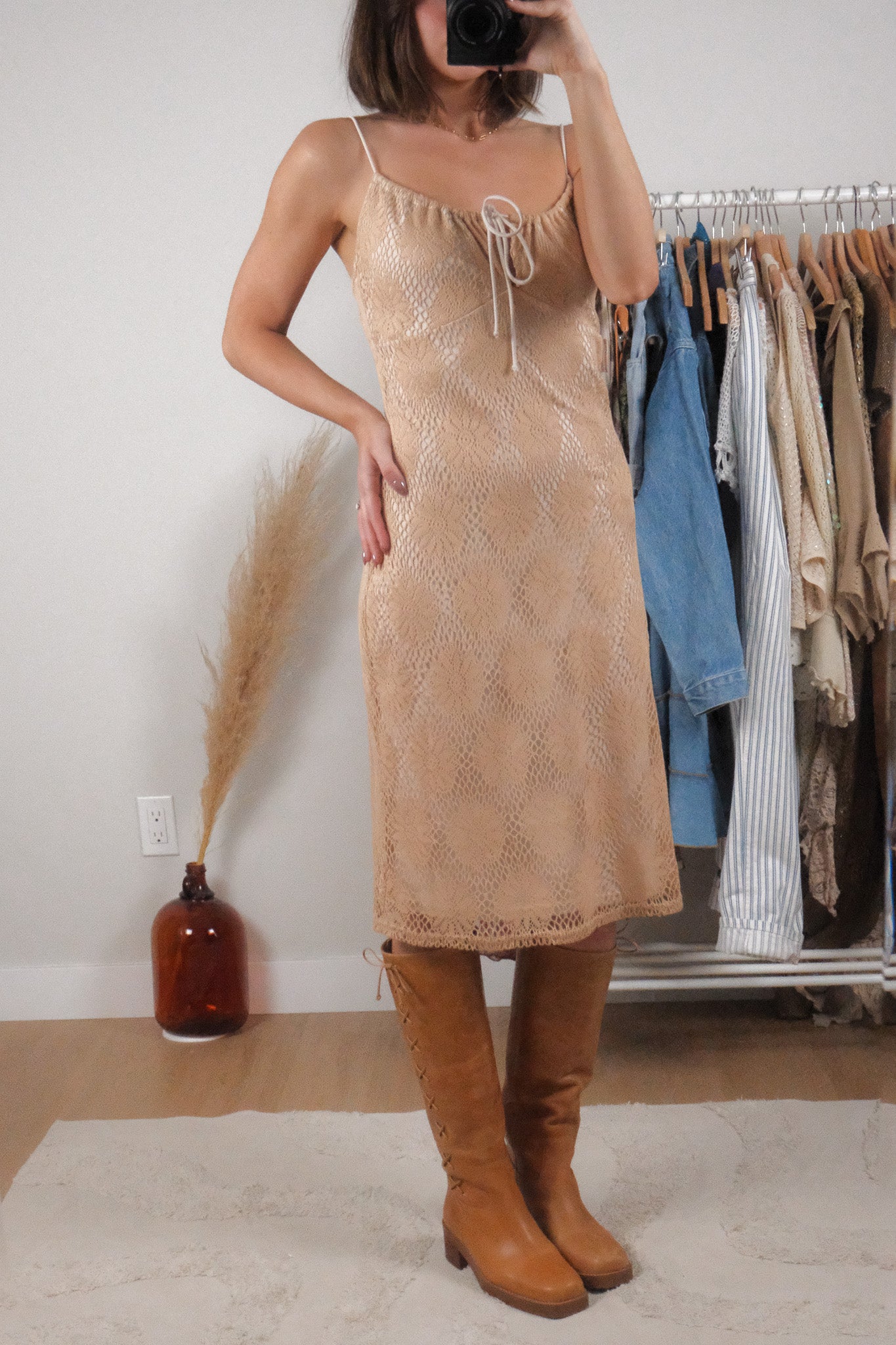 Made in Canada x Vintage x Knit Midi Dress (S)