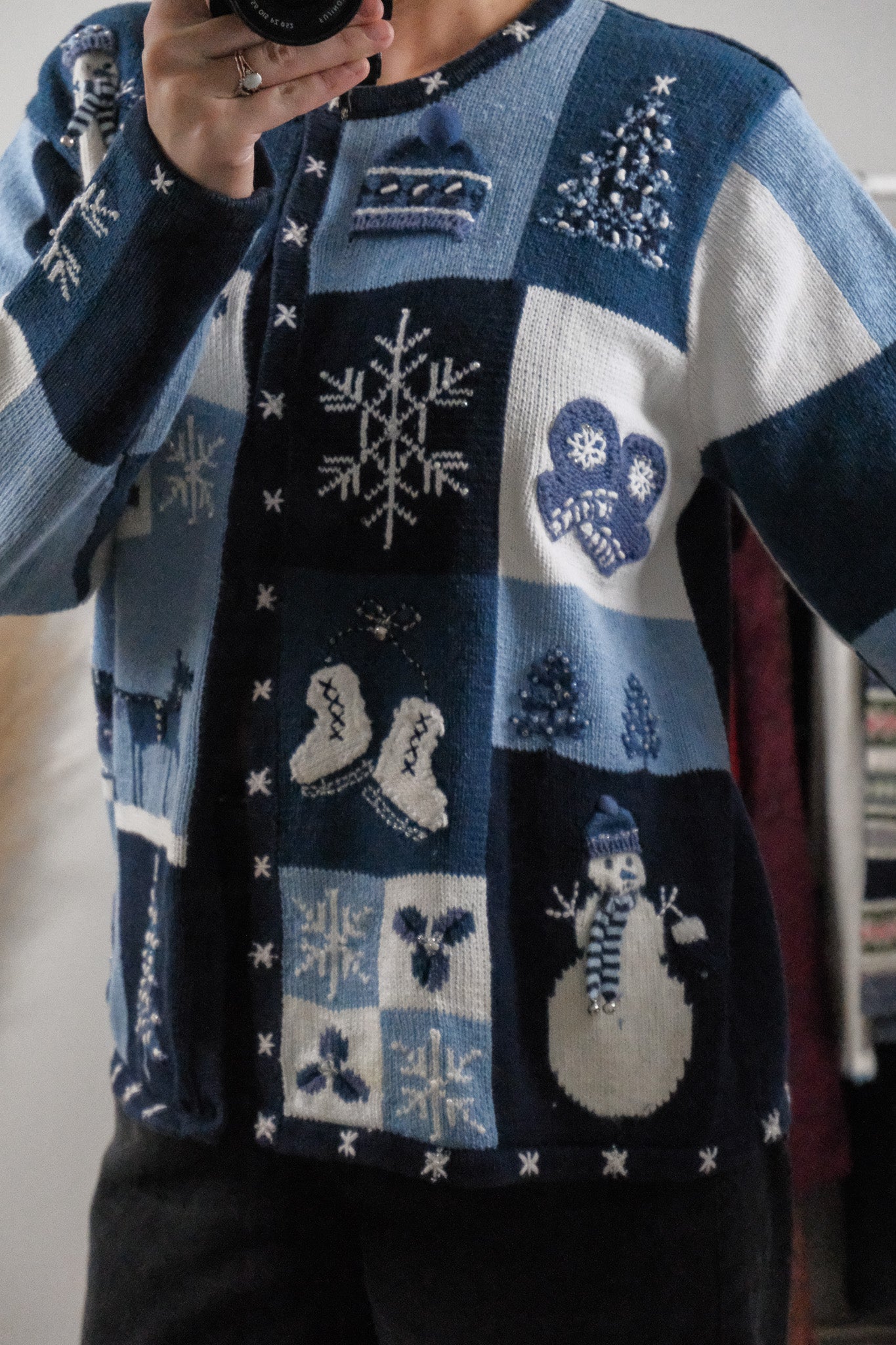 Vintage x Cotton Beaded/Embroidered Patchwork Cardigan (M)