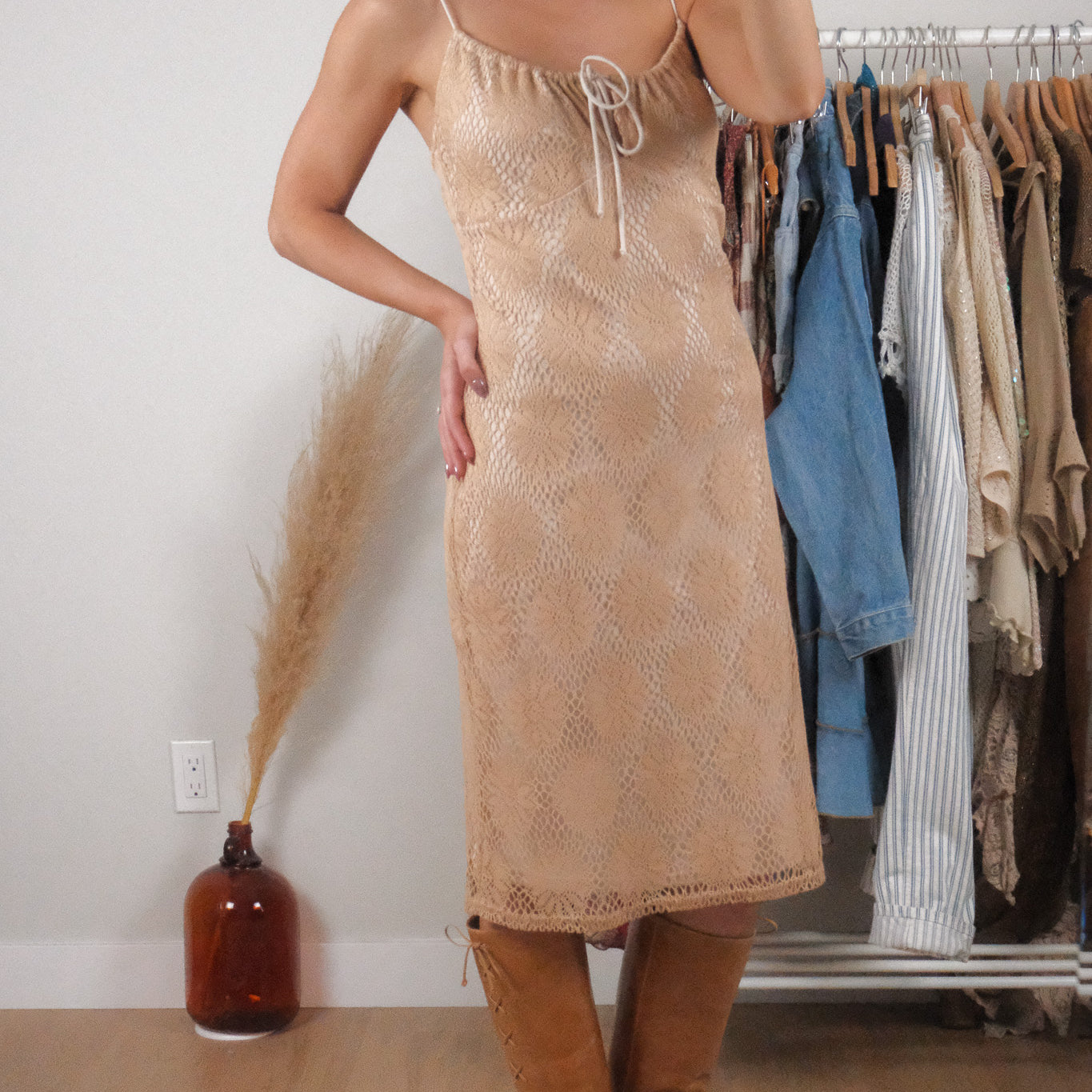 Made in Canada x Vintage x Knit Midi Dress (S)