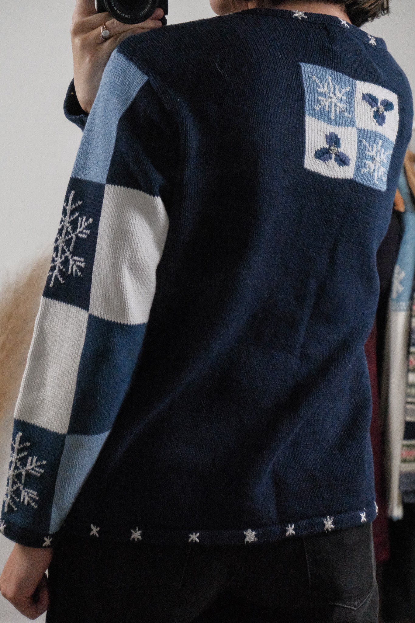 Vintage x Cotton Beaded/Embroidered Patchwork Cardigan (M)