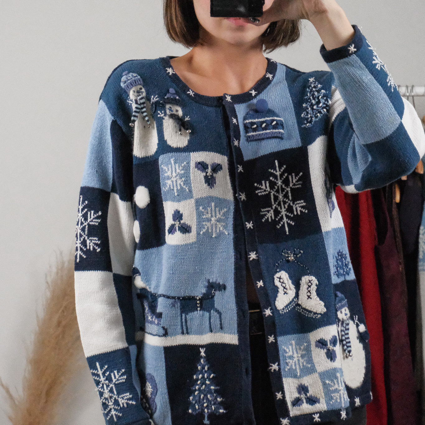 Vintage x Cotton Beaded/Embroidered Patchwork Cardigan (M)