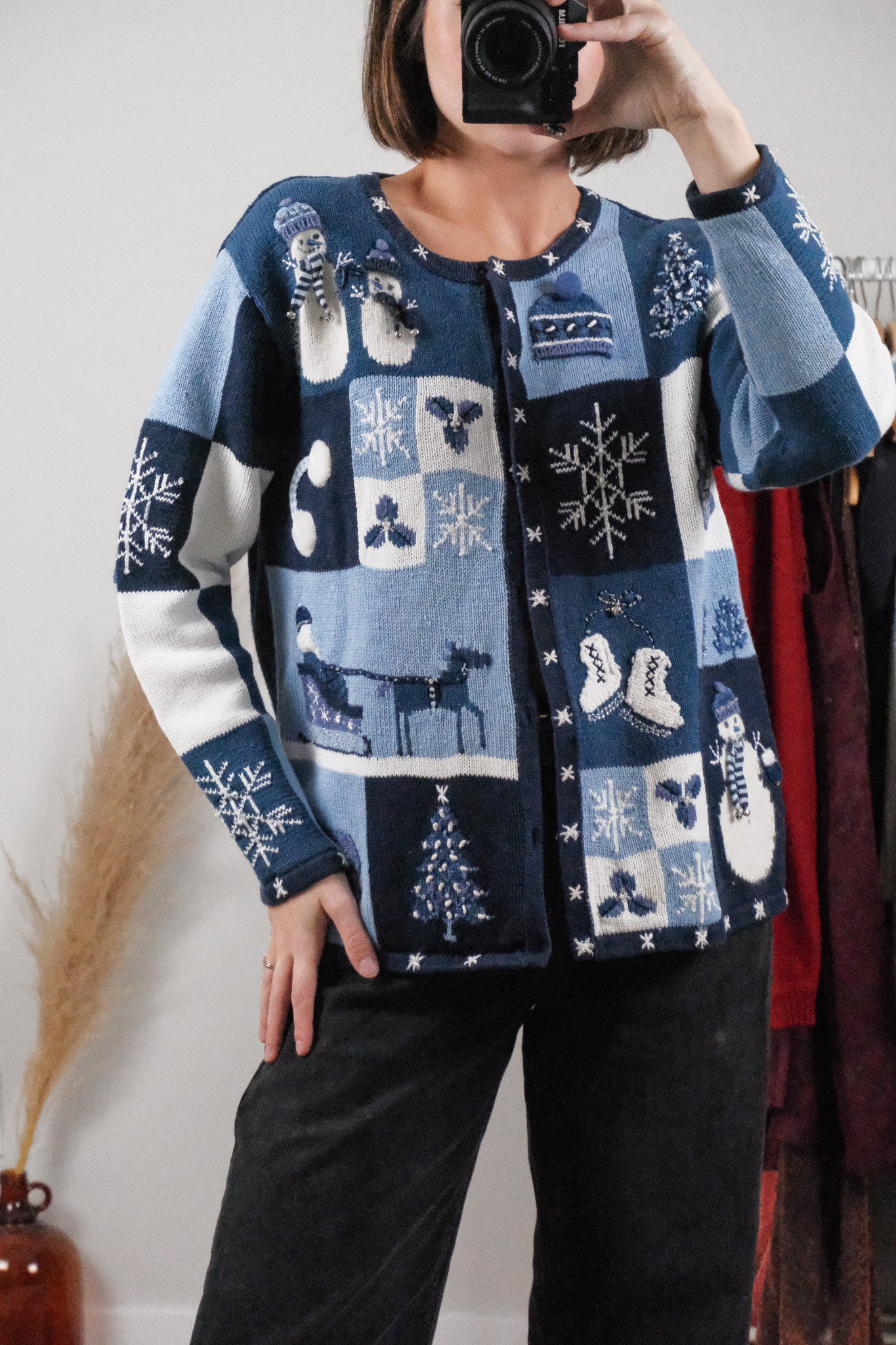 Vintage x Cotton Beaded/Embroidered Patchwork Cardigan (M)