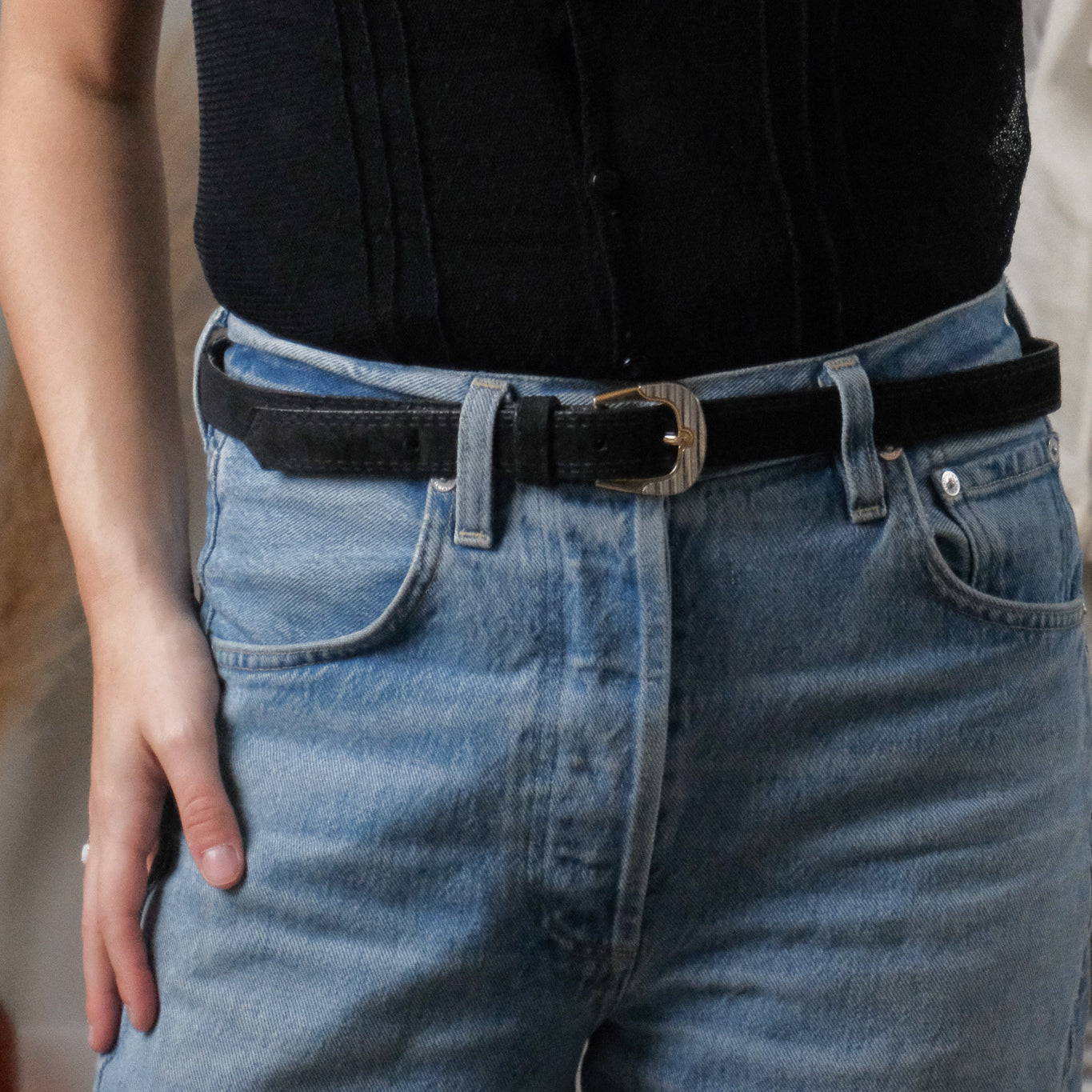 Made in Spain x Vintage x Suede Belt (L)
