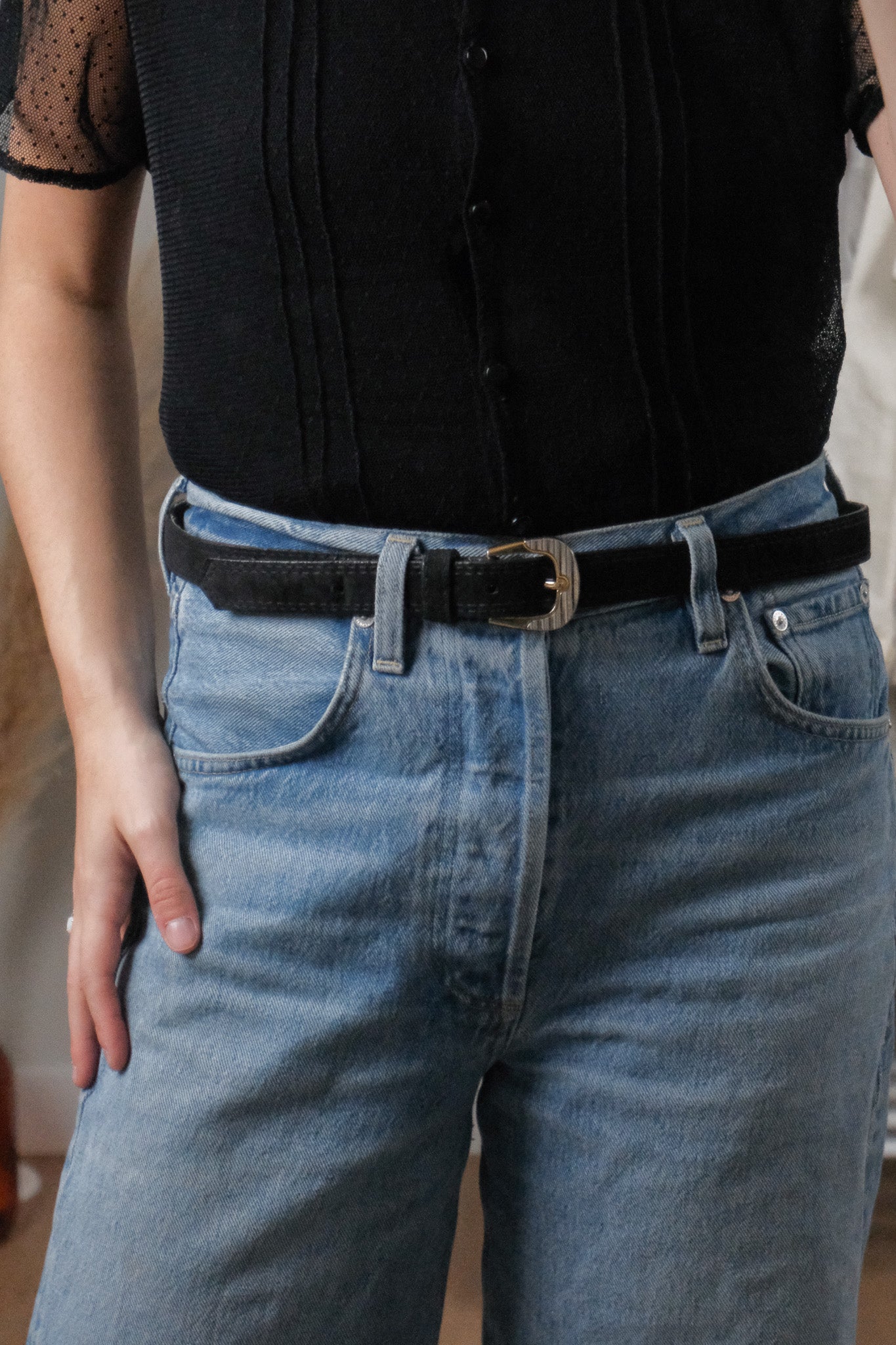 Made in Spain x Vintage x Suede Belt (L)