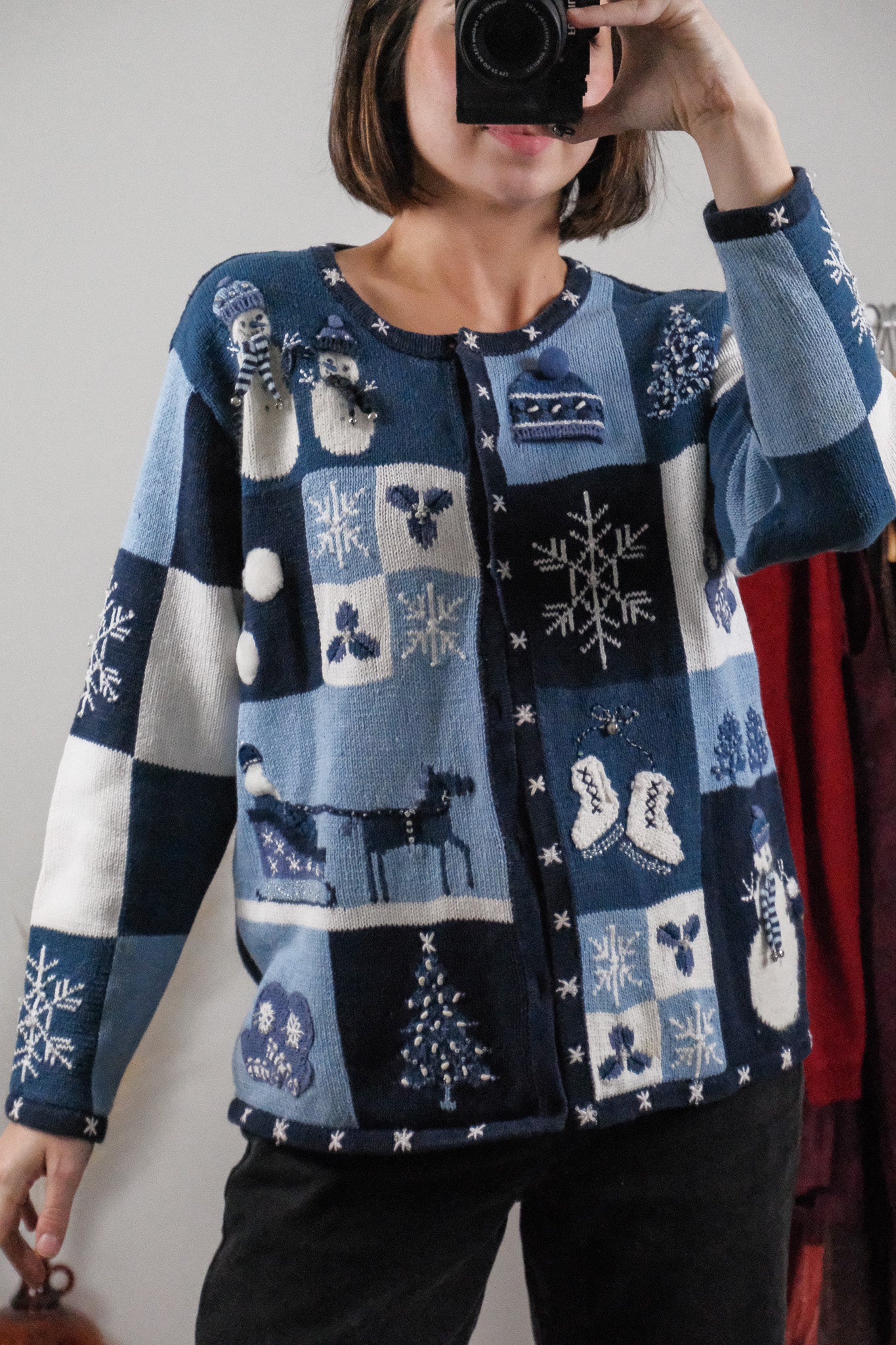 Vintage x Cotton Beaded/Embroidered Patchwork Cardigan (M)