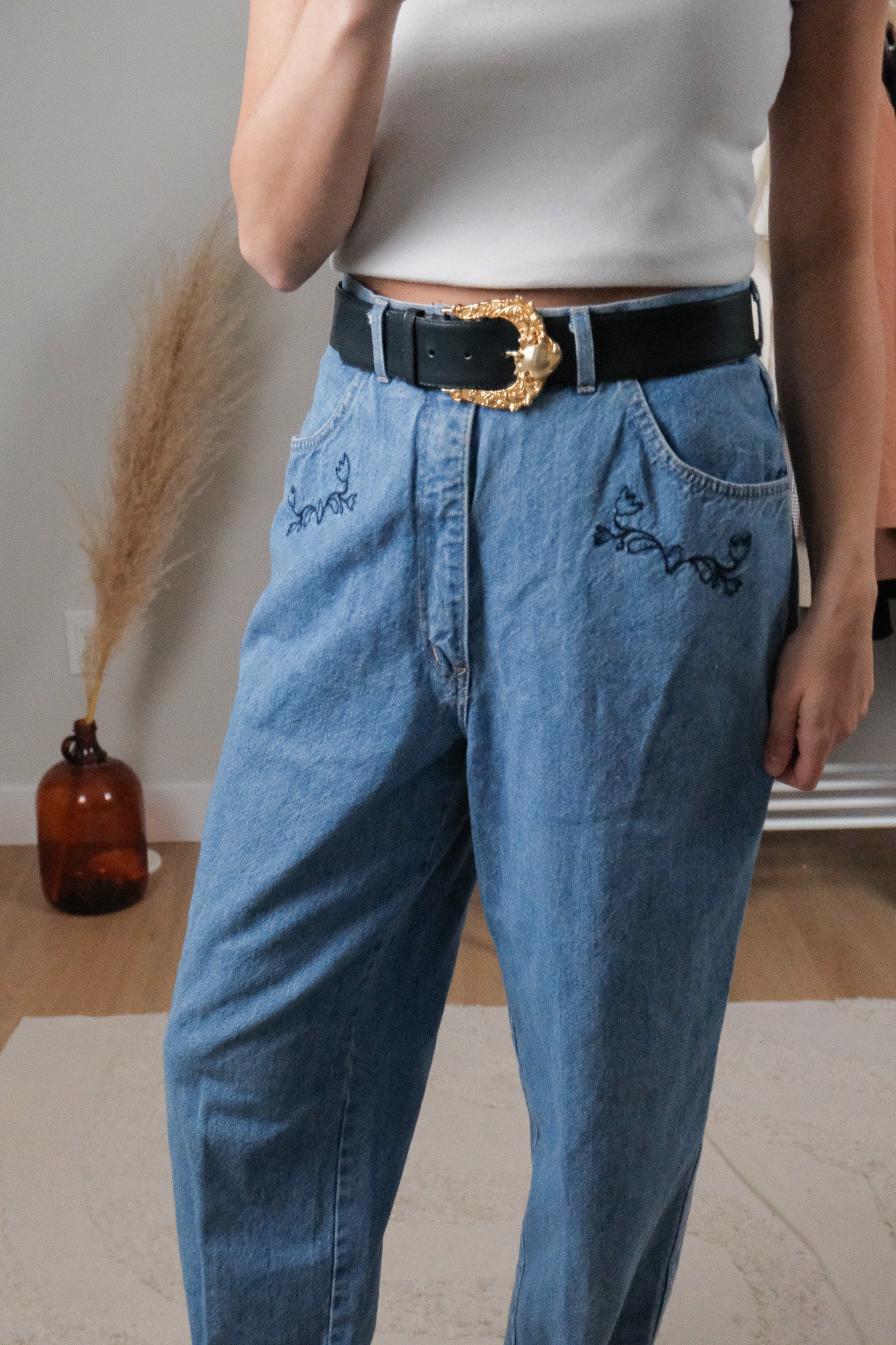 Vintage x Leather Belt (L)