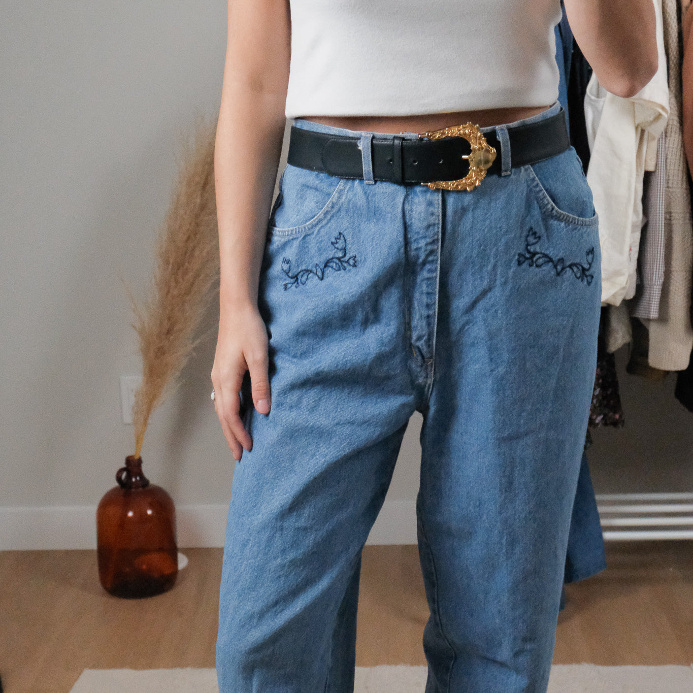 Vintage x Leather Belt (L)