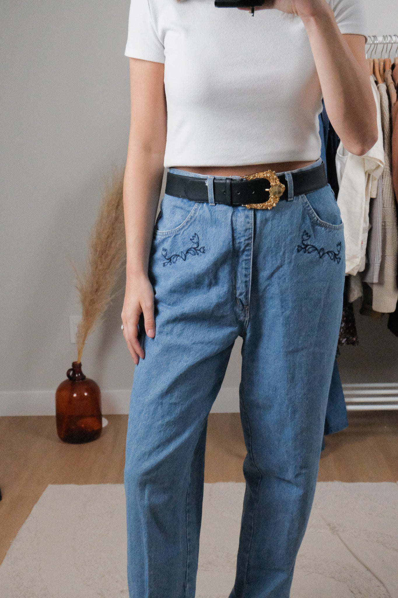 Vintage x Leather Belt (L)
