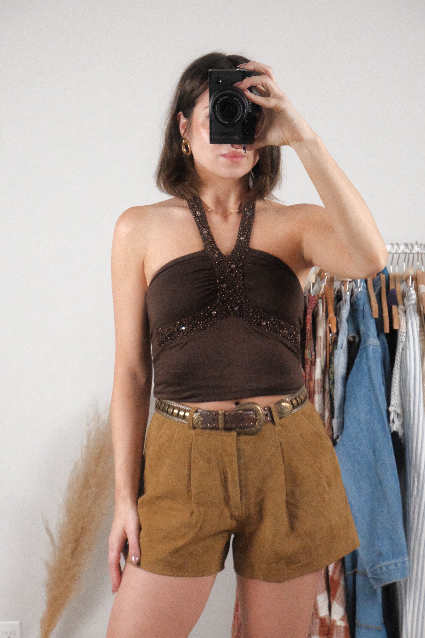 Vintage x Beaded Halter Top (XS-S)