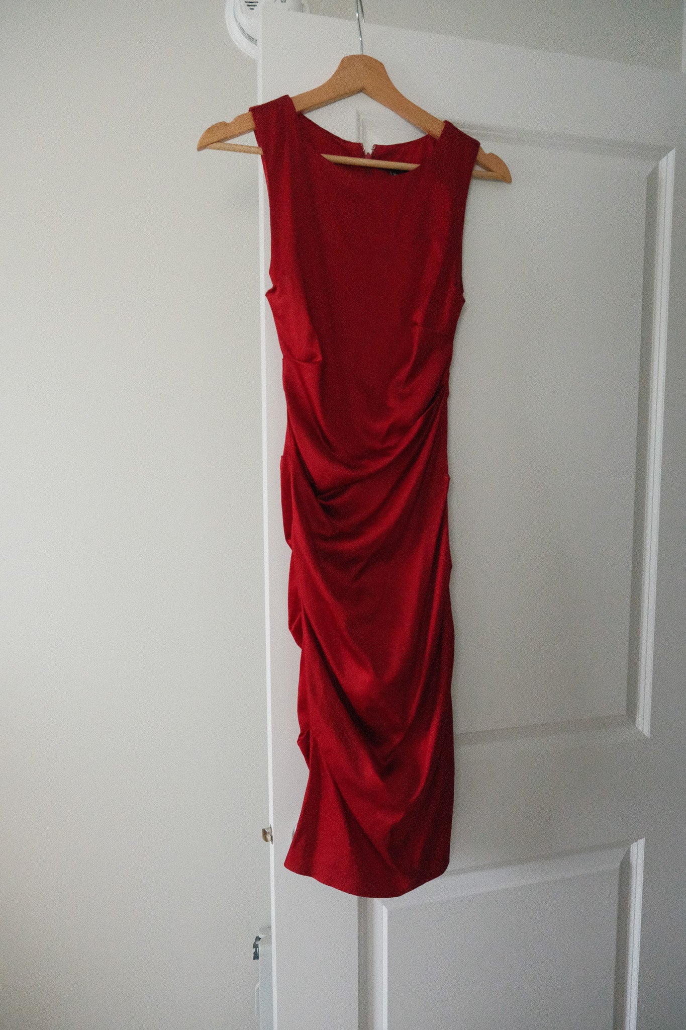 Made in Canada x Vintage x Satin Cinched Midi Dress (XXS)