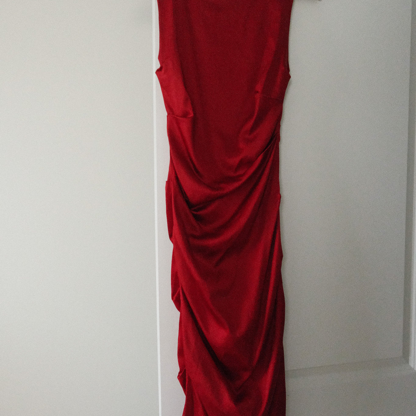 Made in Canada x Vintage x Satin Cinched Midi Dress (XXS)