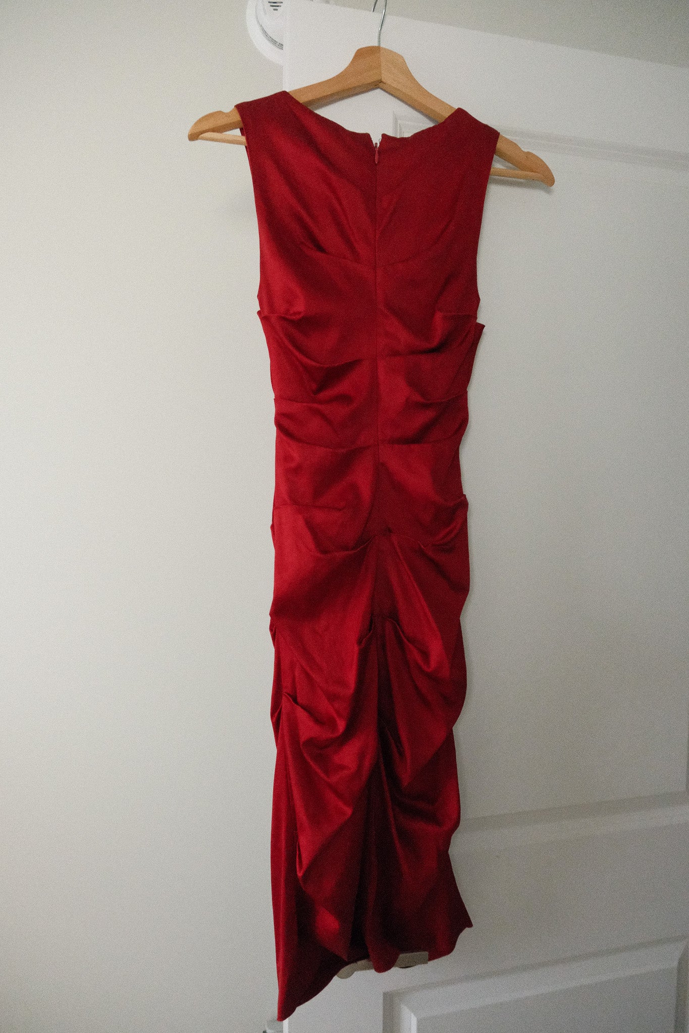 Made in Canada x Vintage x Satin Cinched Midi Dress (XXS)