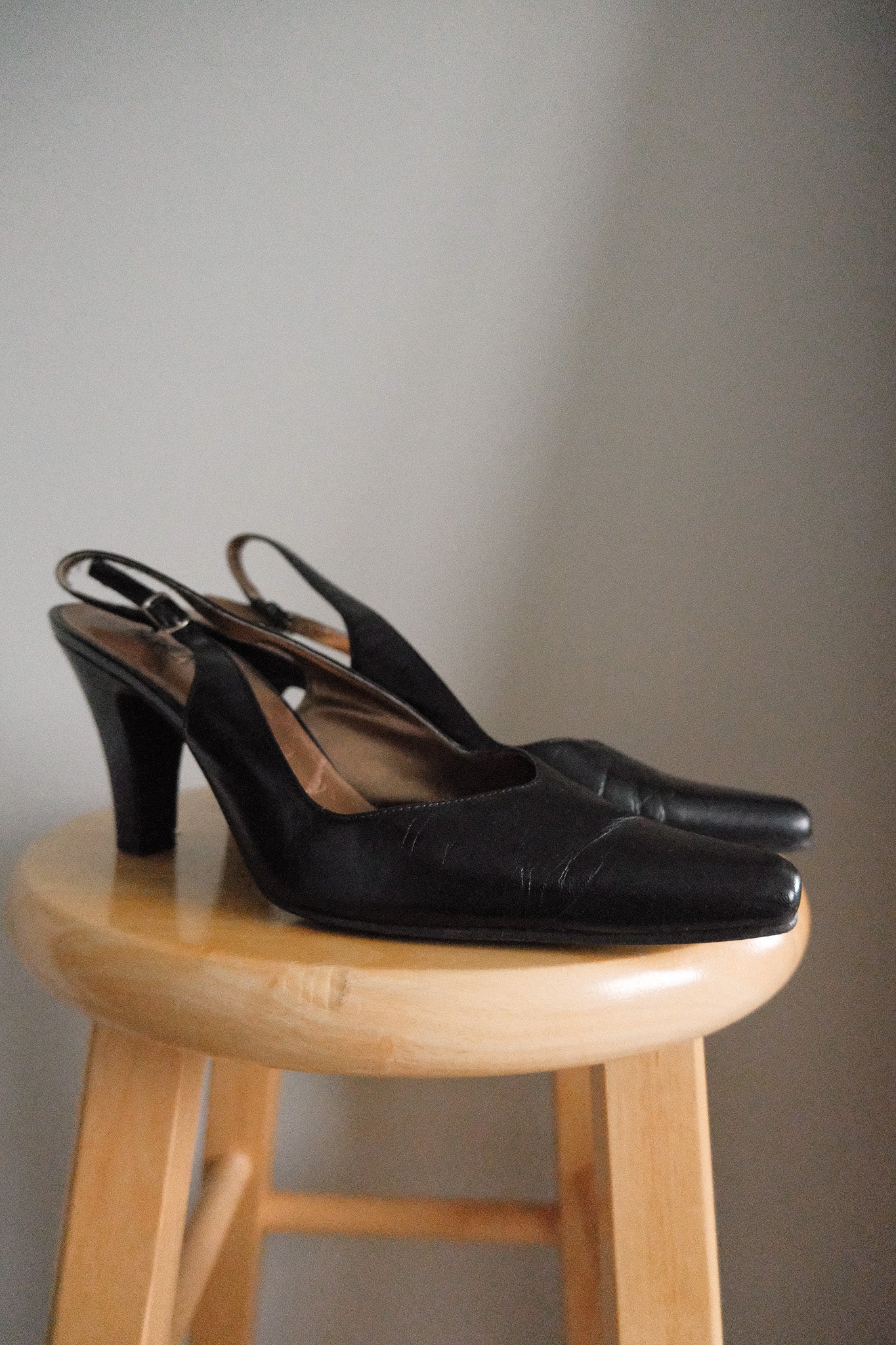 Vintage x Leather Sling Backs (8)