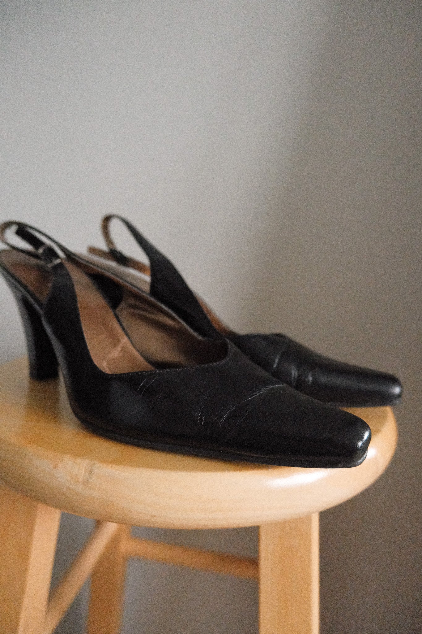 Vintage x Leather Sling Backs (8)