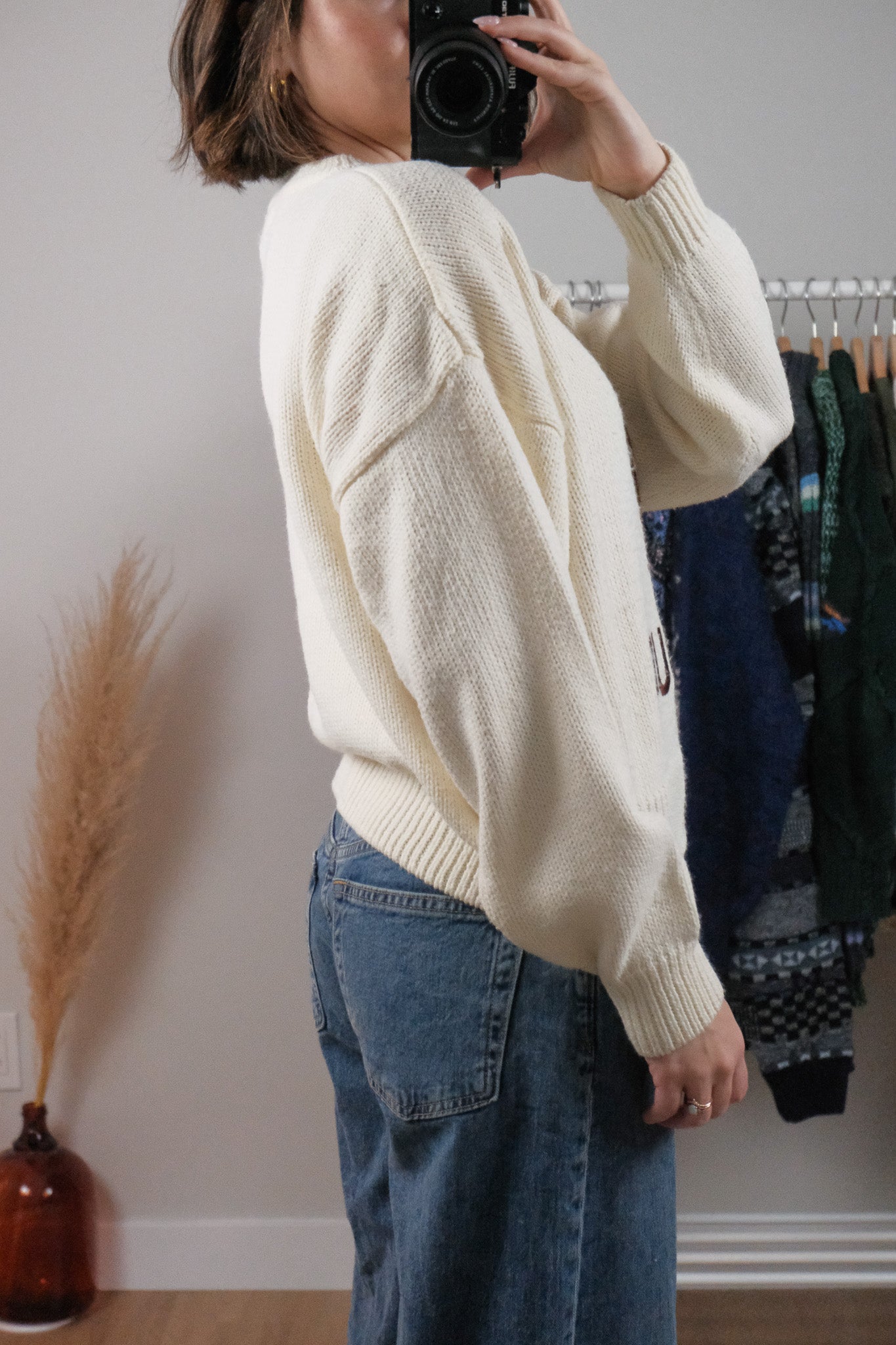 Vintage x Argyle Knit Sweater (M)