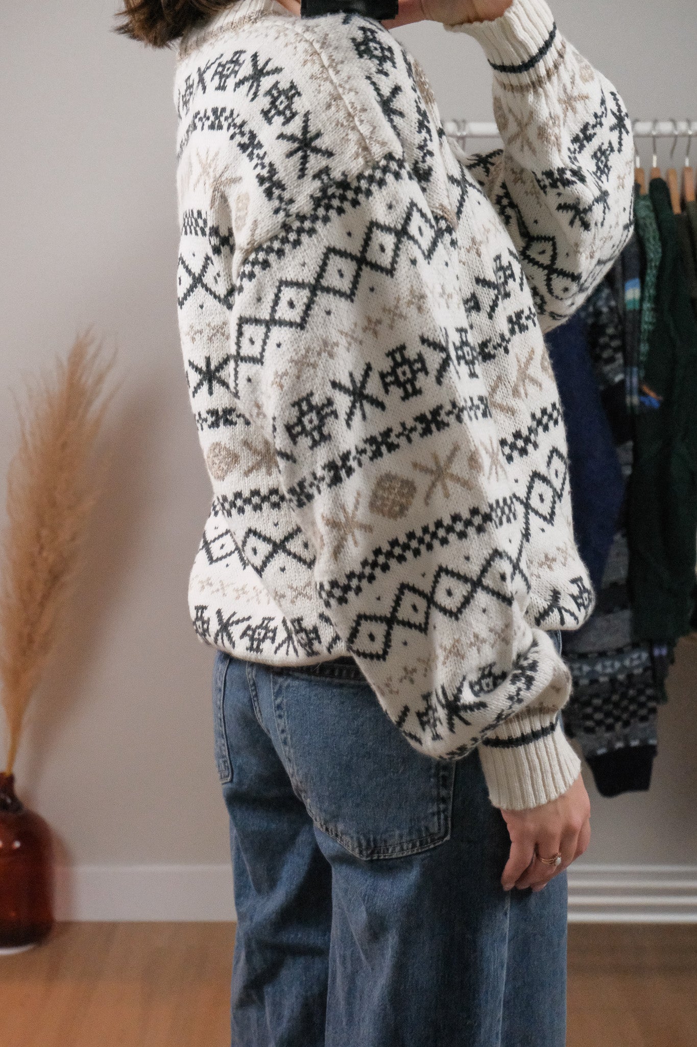 Vintage x Patterned Wool Blend Sweater (L/XL)