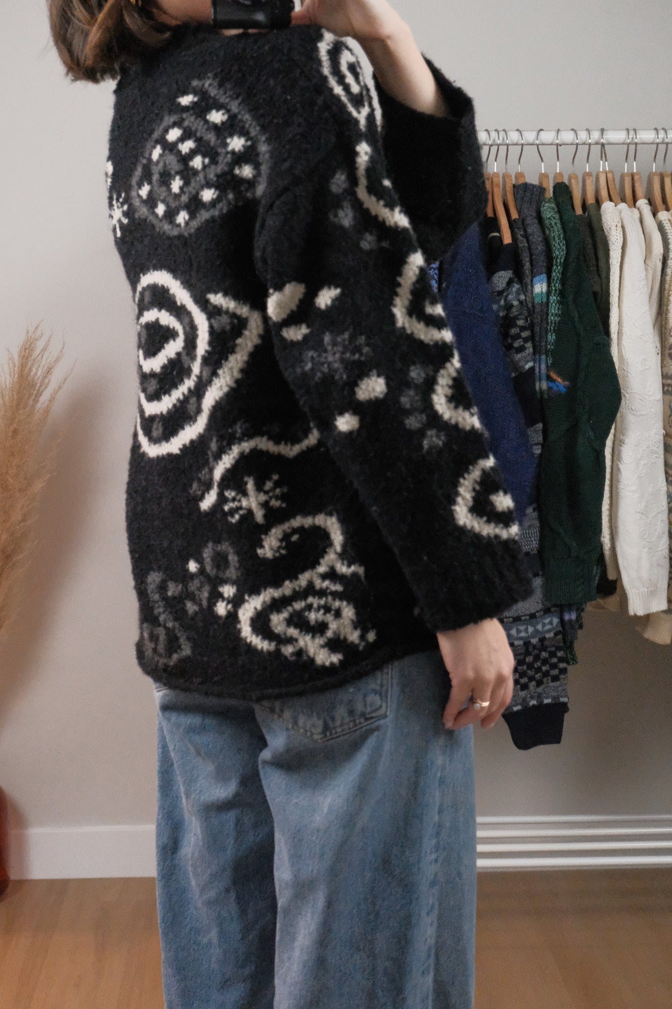 Vintage x Wool/Mohair/Alpaca Blend Graphic Knit (S/M)