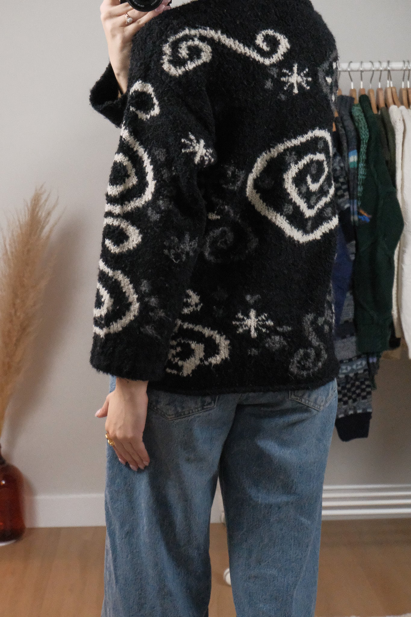 Vintage x Wool/Mohair/Alpaca Blend Graphic Knit (S/M)