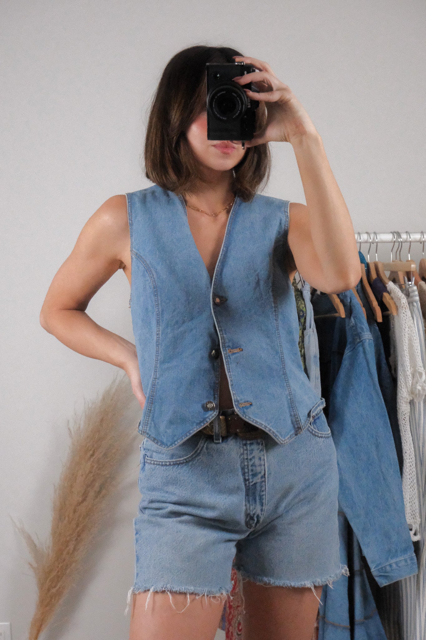 Vintage x Cotton Denim Vest (M)