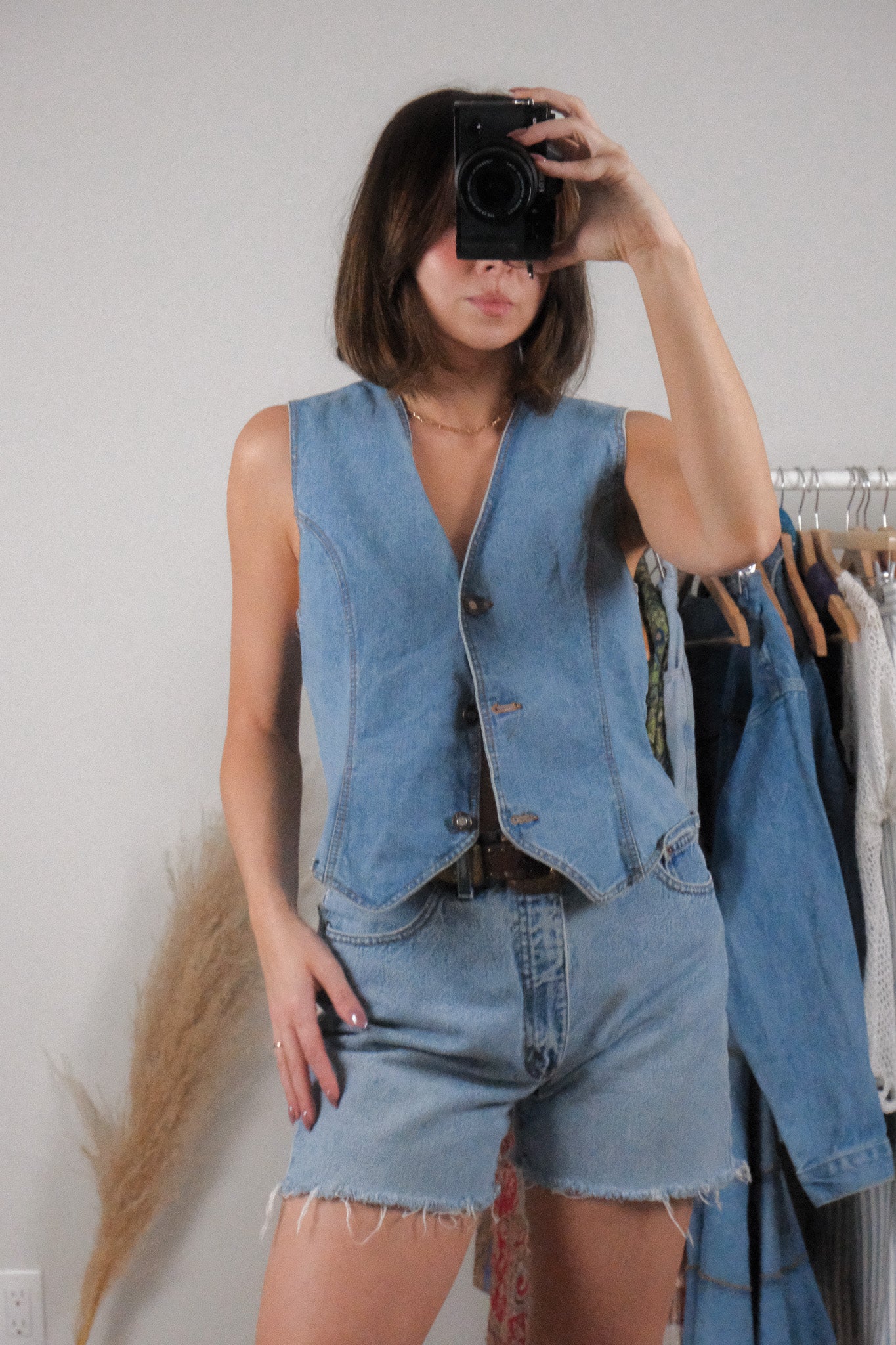 Vintage x Cotton Denim Vest (M)