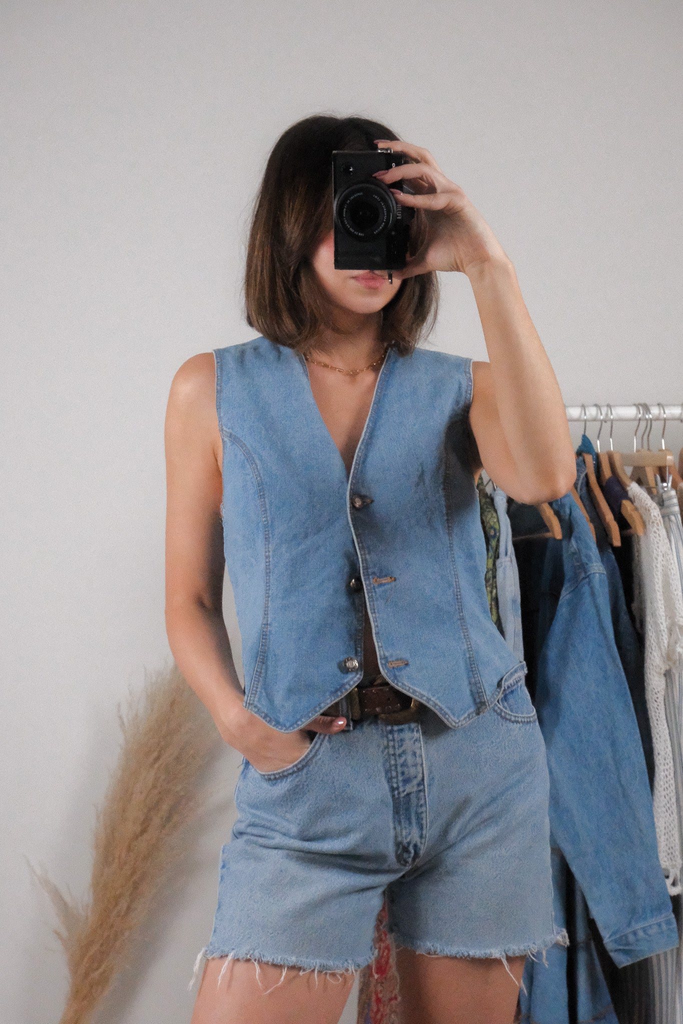 Vintage x Cotton Denim Vest (M)