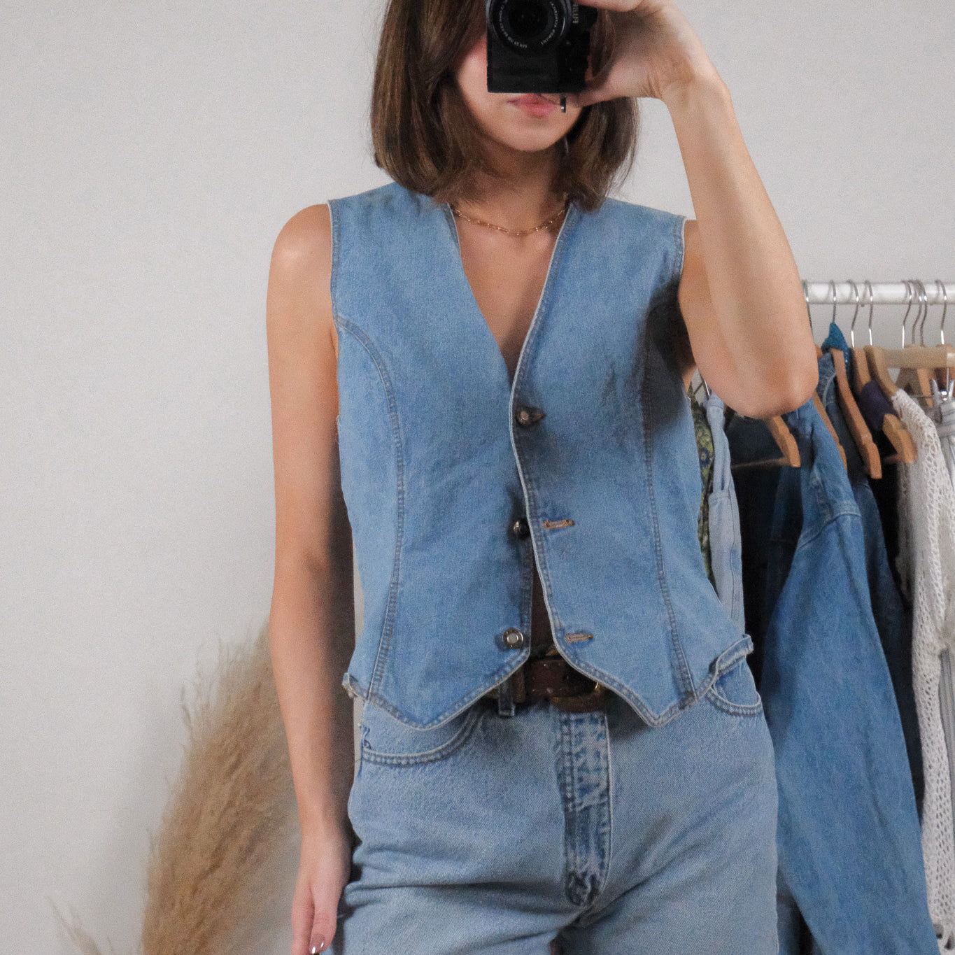 Vintage x Cotton Denim Vest (M)