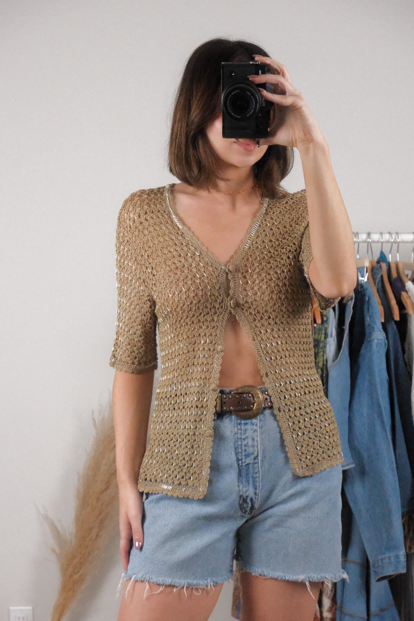 Vintage x Knit Beaded Cardigan (S)