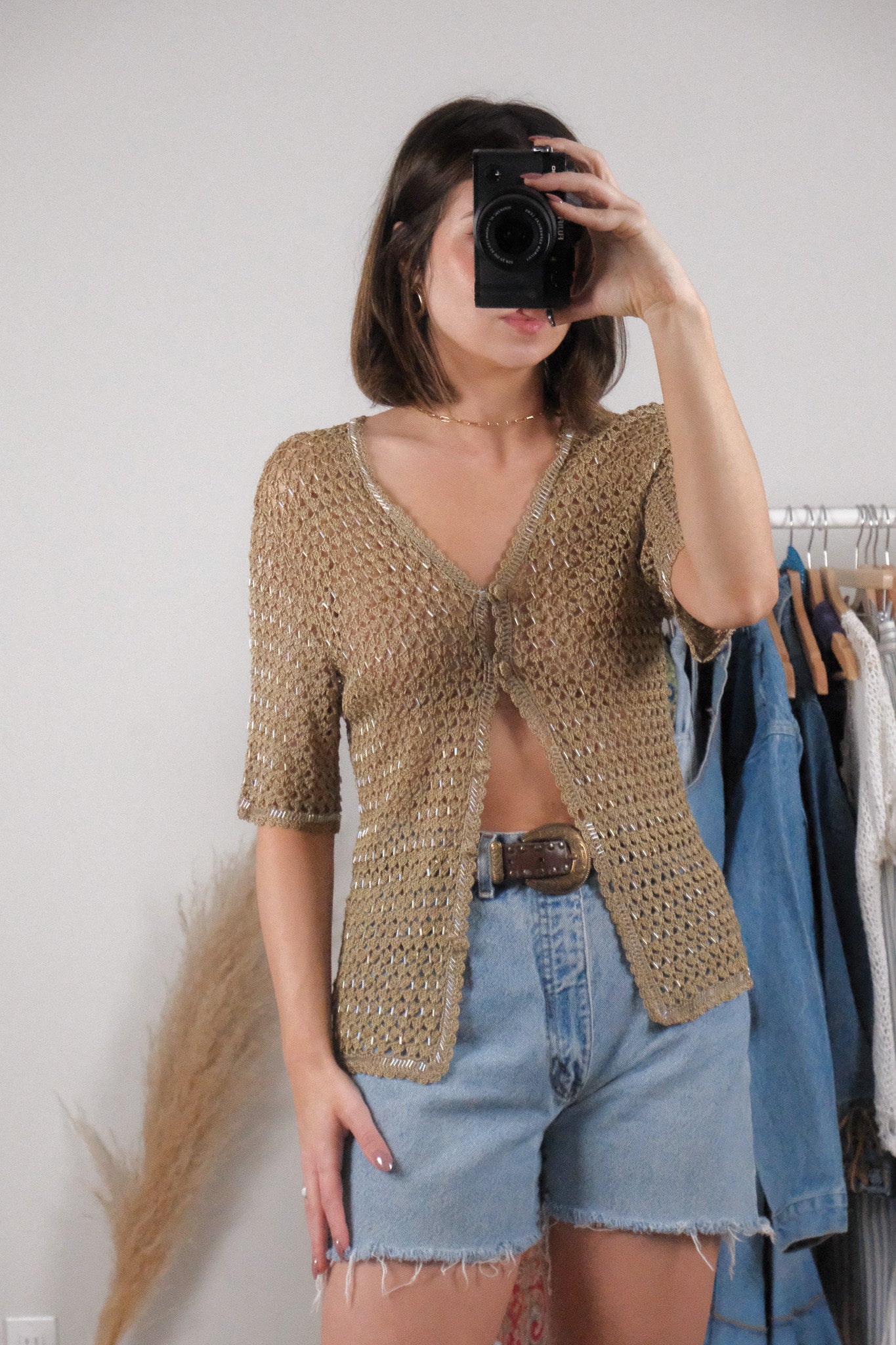 Vintage x Knit Beaded Cardigan (S)