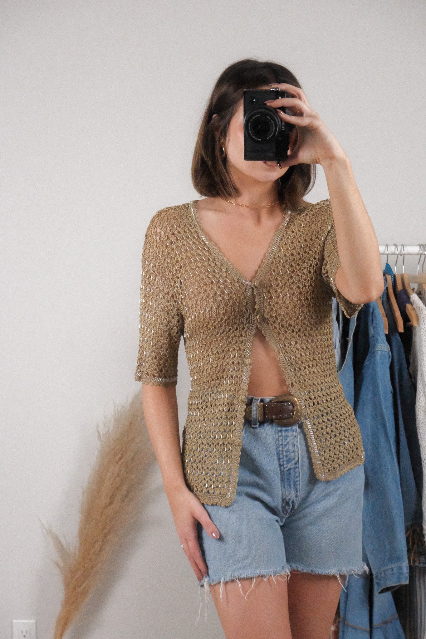 Vintage x Knit Beaded Cardigan (S)