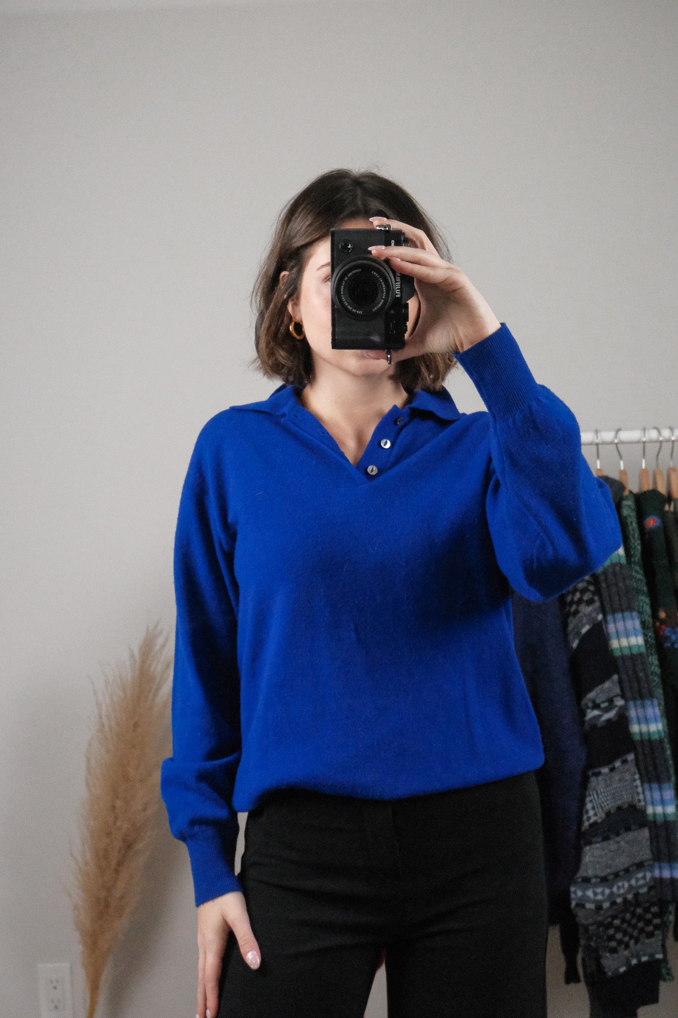 Made in Italy x Vintage x Pure Wool Collared Knit (S/M)