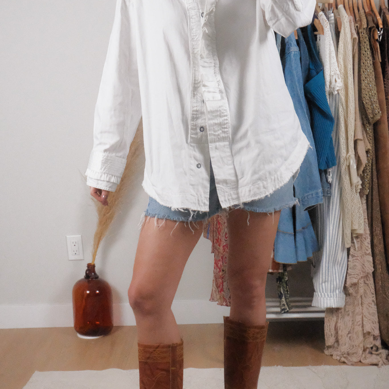 Free People x Cotton Western Style Blouse (S-L)