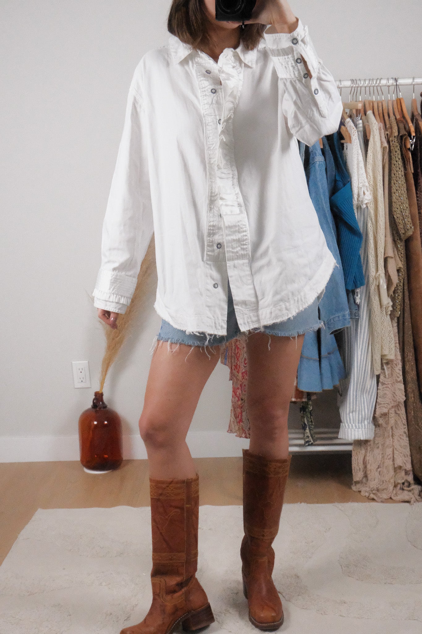 Free People x Cotton Western Style Blouse (S-L)