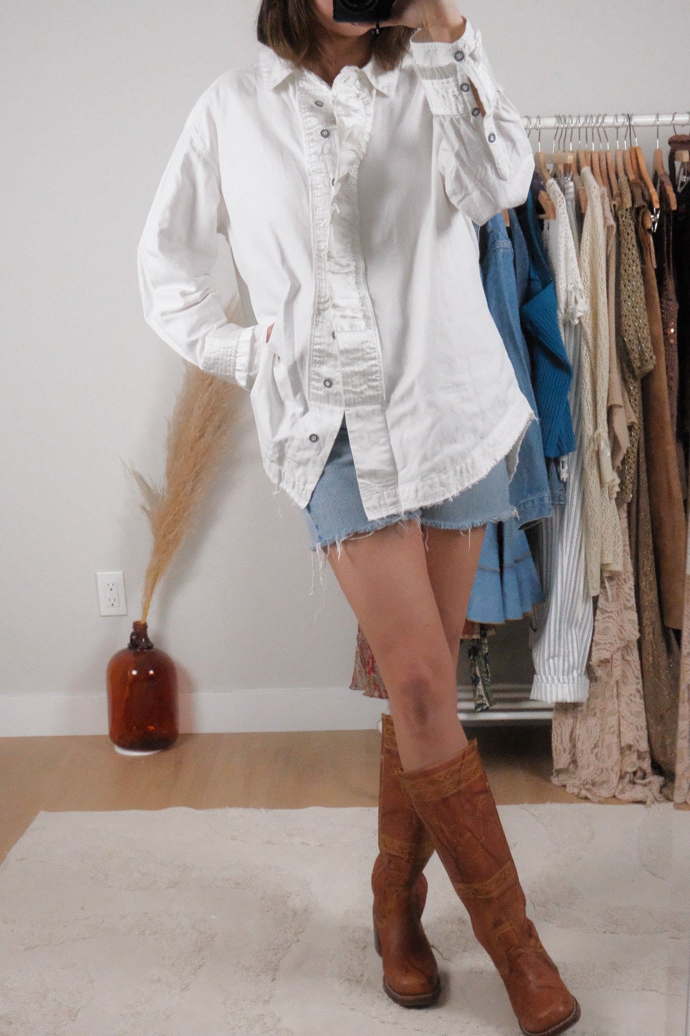 Free People x Cotton Western Style Blouse (S-L)