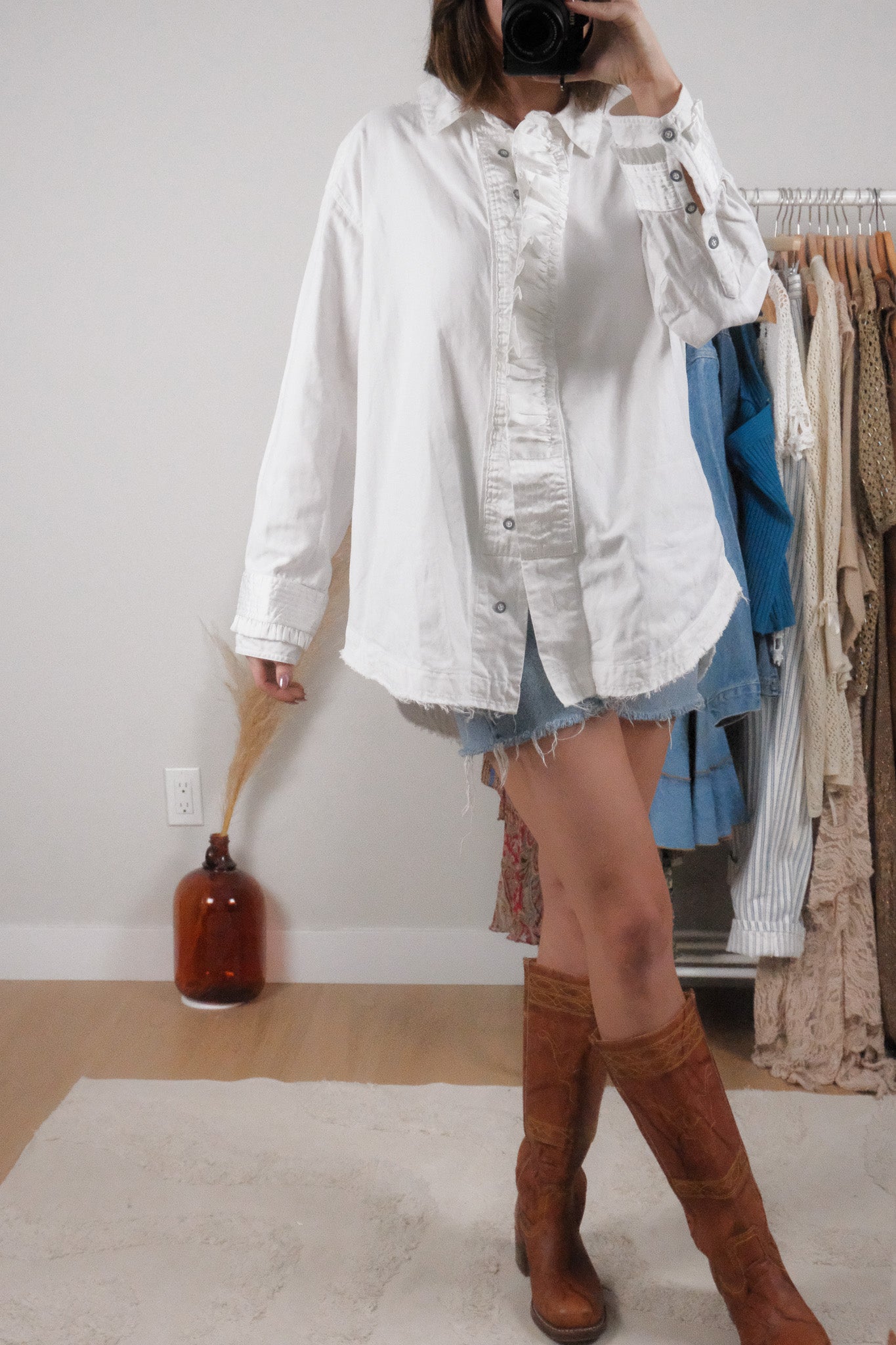 Free People x Cotton Western Style Blouse (S-L)
