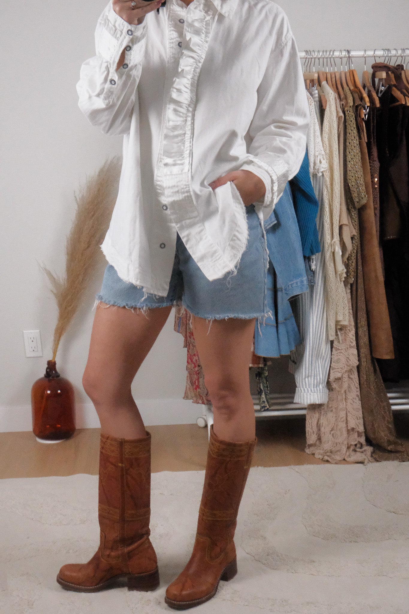 Free People x Cotton Western Style Blouse (S-L)