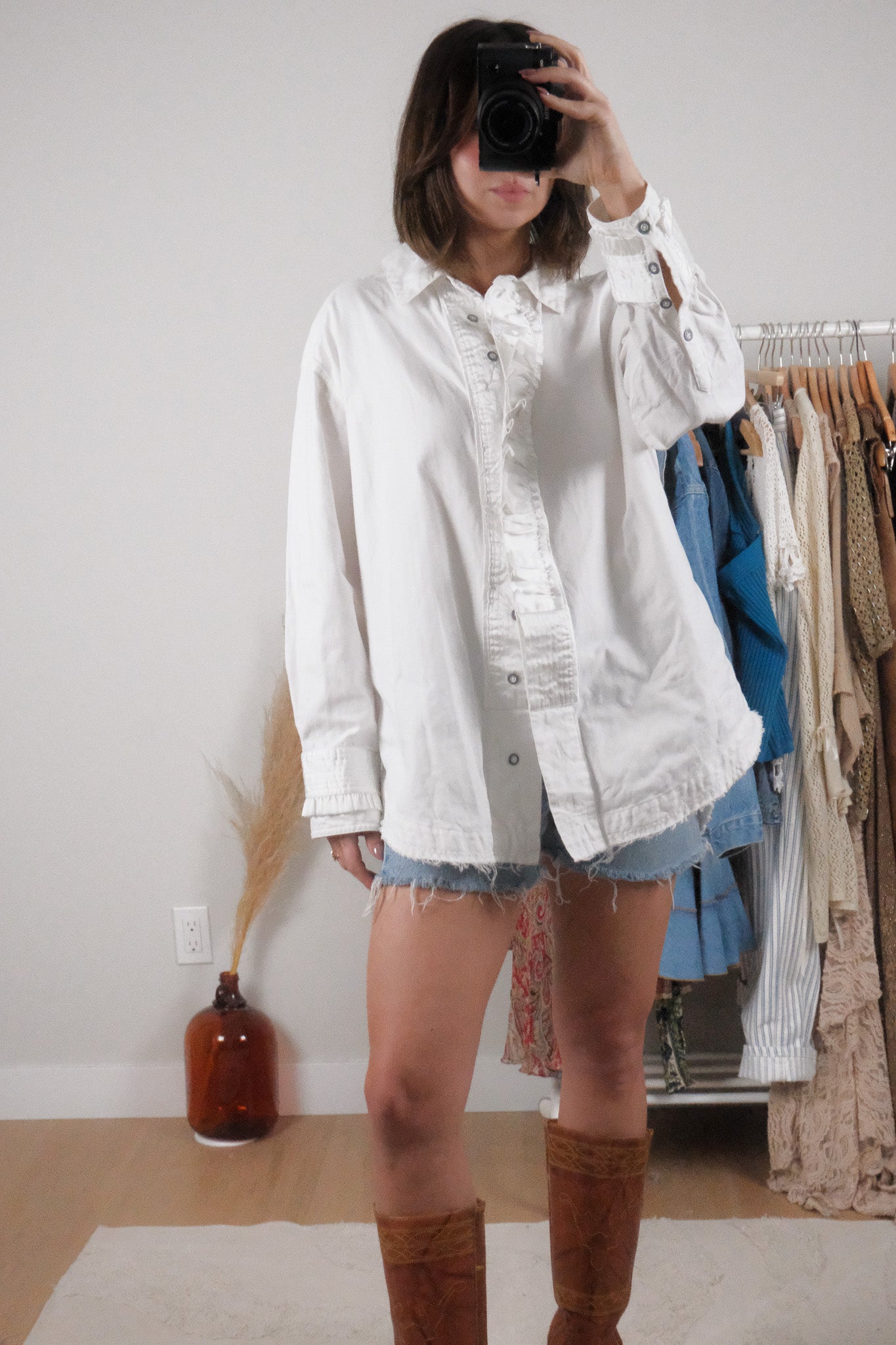 Free People x Cotton Western Style Blouse (S-L)