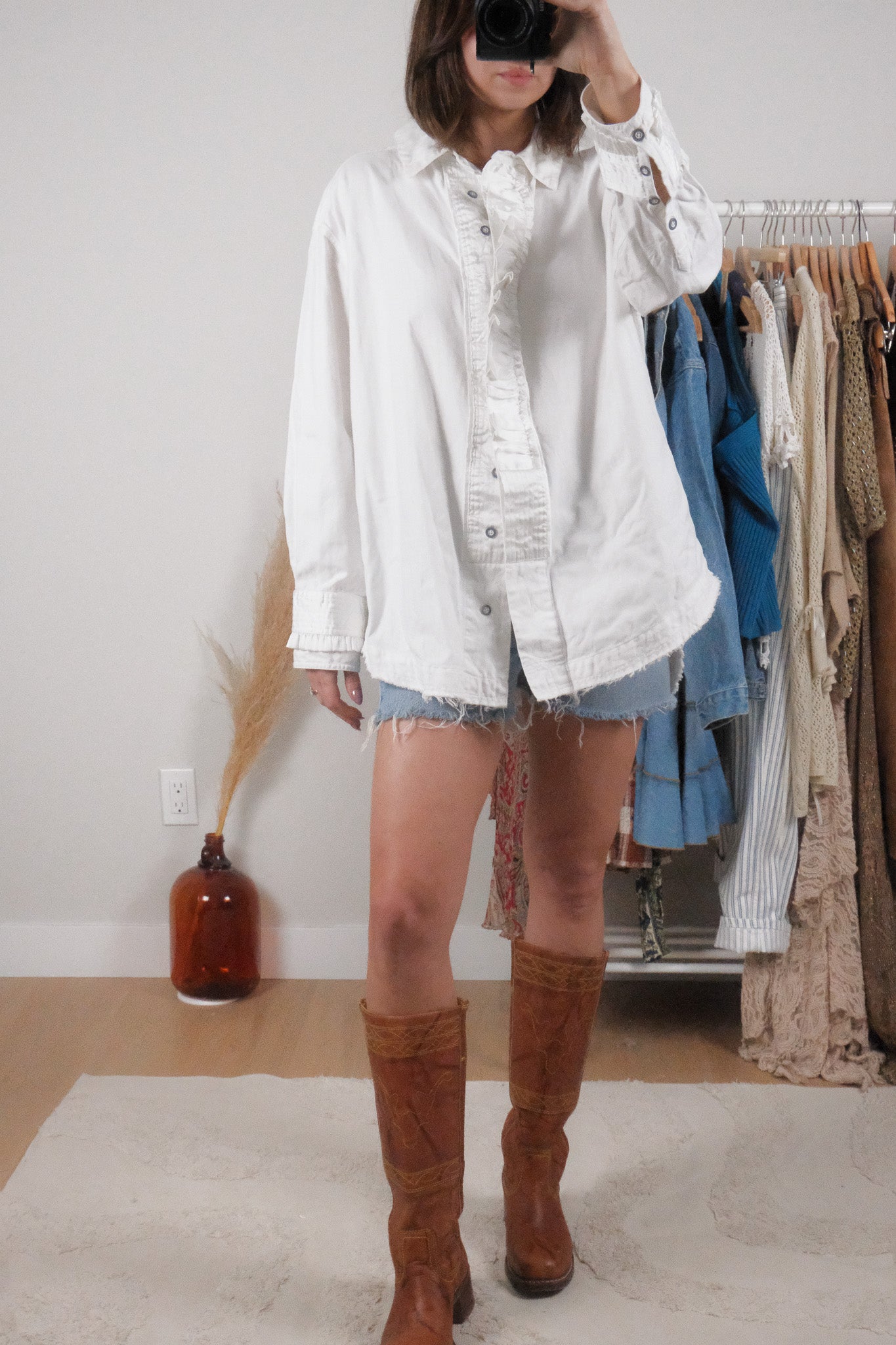 Free People x Cotton Western Style Blouse (S-L)