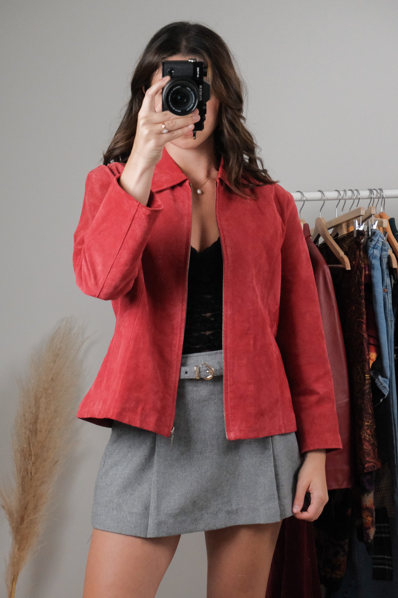 Vintage x Suede Collared Jacket (M)