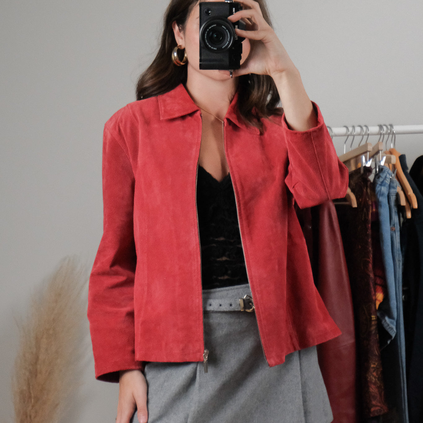 Vintage x Suede Collared Jacket (M)