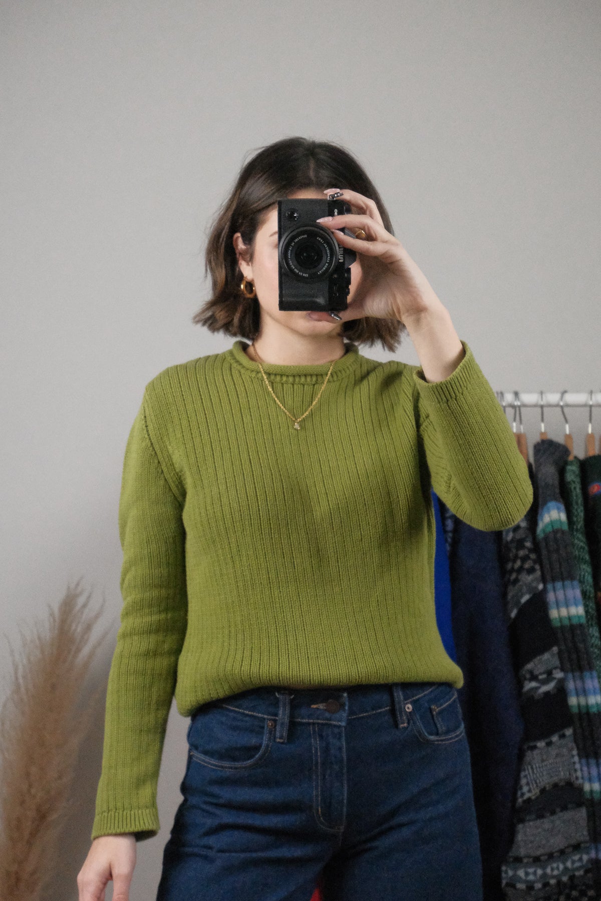Vintage x Cotton Rolled Neck Sweater (M)